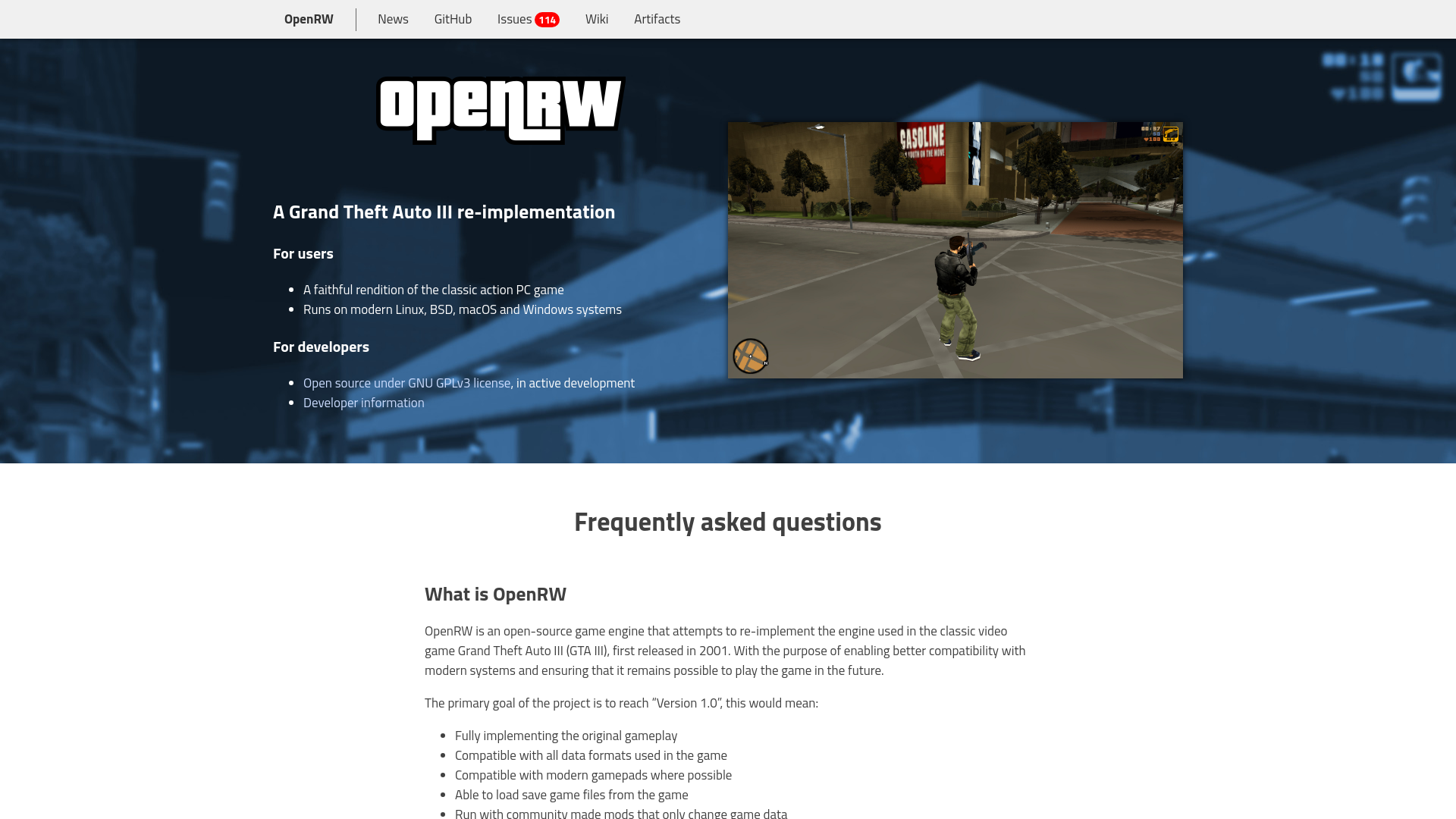 Open Source GTA III engine re-implementation | OpenRW