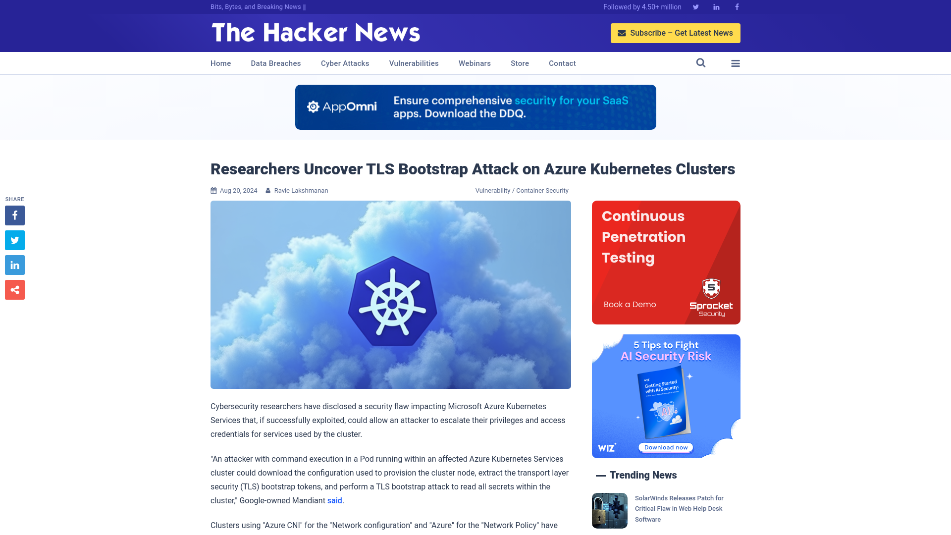 Researchers Uncover TLS Bootstrap Attack on Azure Kubernetes Clusters