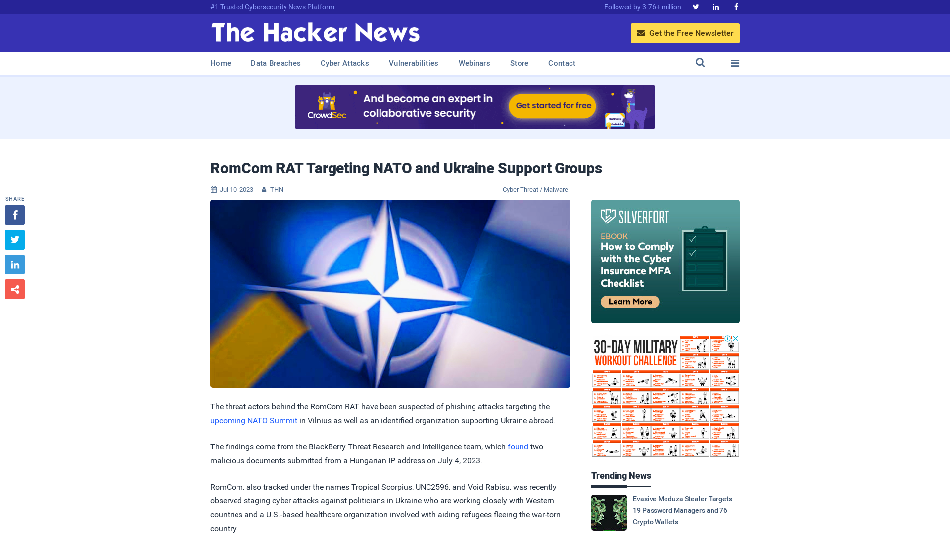 RomCom RAT Targeting NATO and Ukraine Support Groups