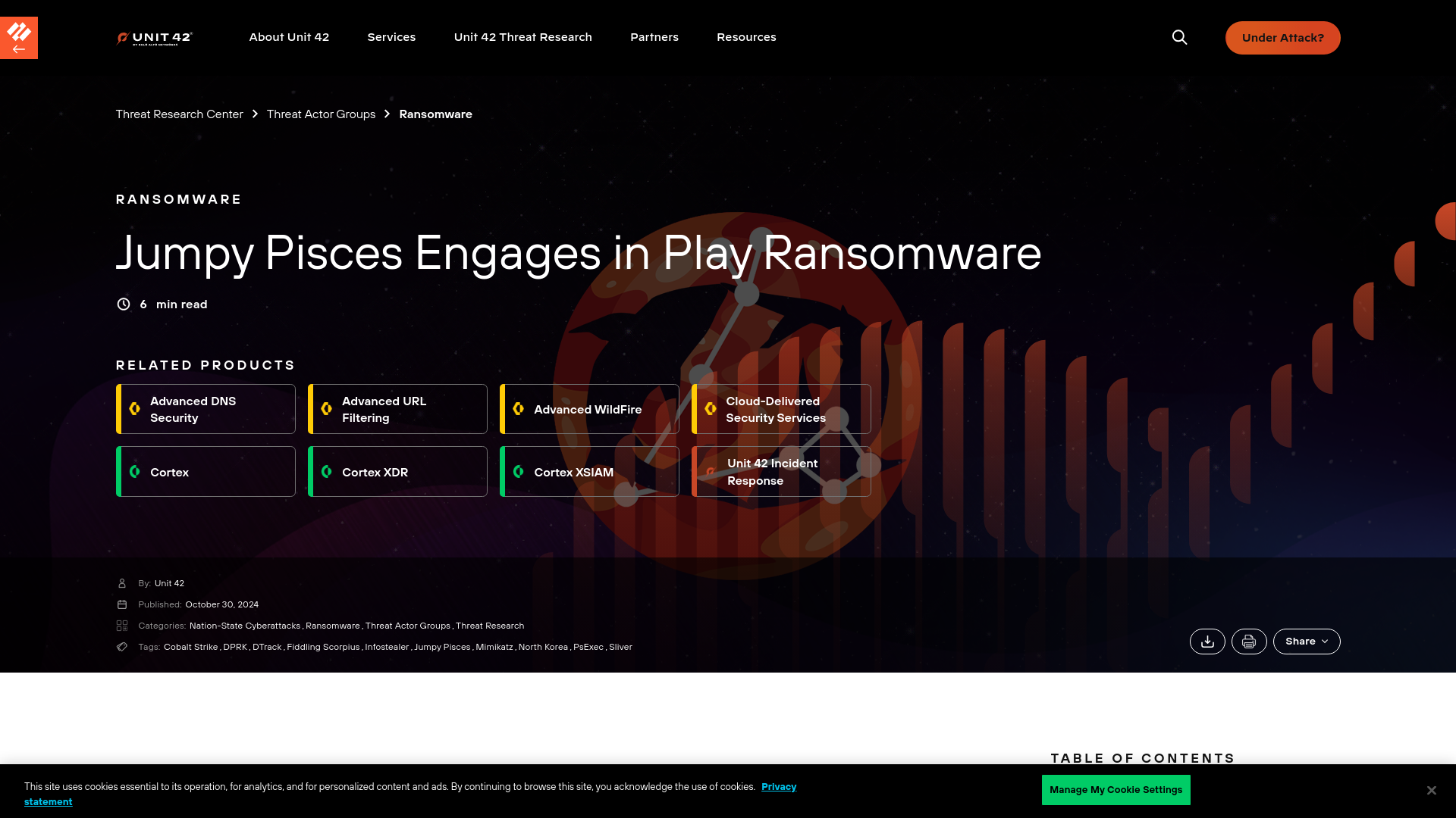 Jumpy Pisces Engages in Play Ransomware