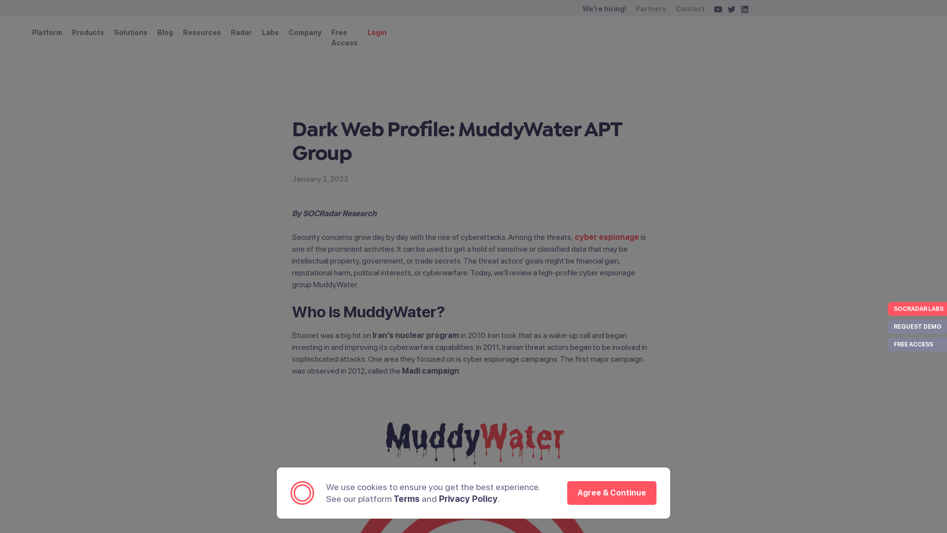 Dark Web Profile: MuddyWater APT Group - SOCRadar