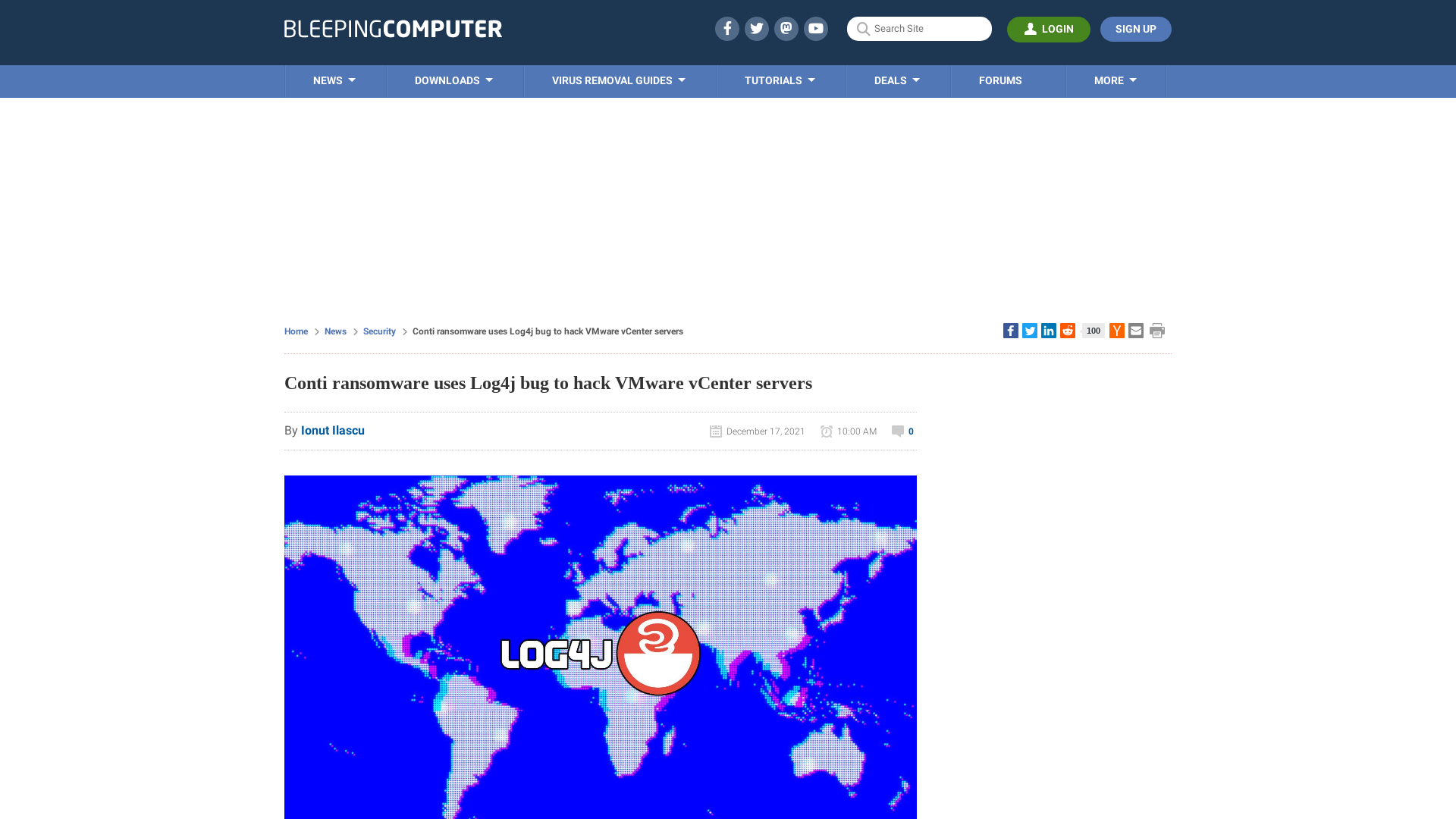 Conti ransomware uses Log4j bug to hack VMware vCenter servers