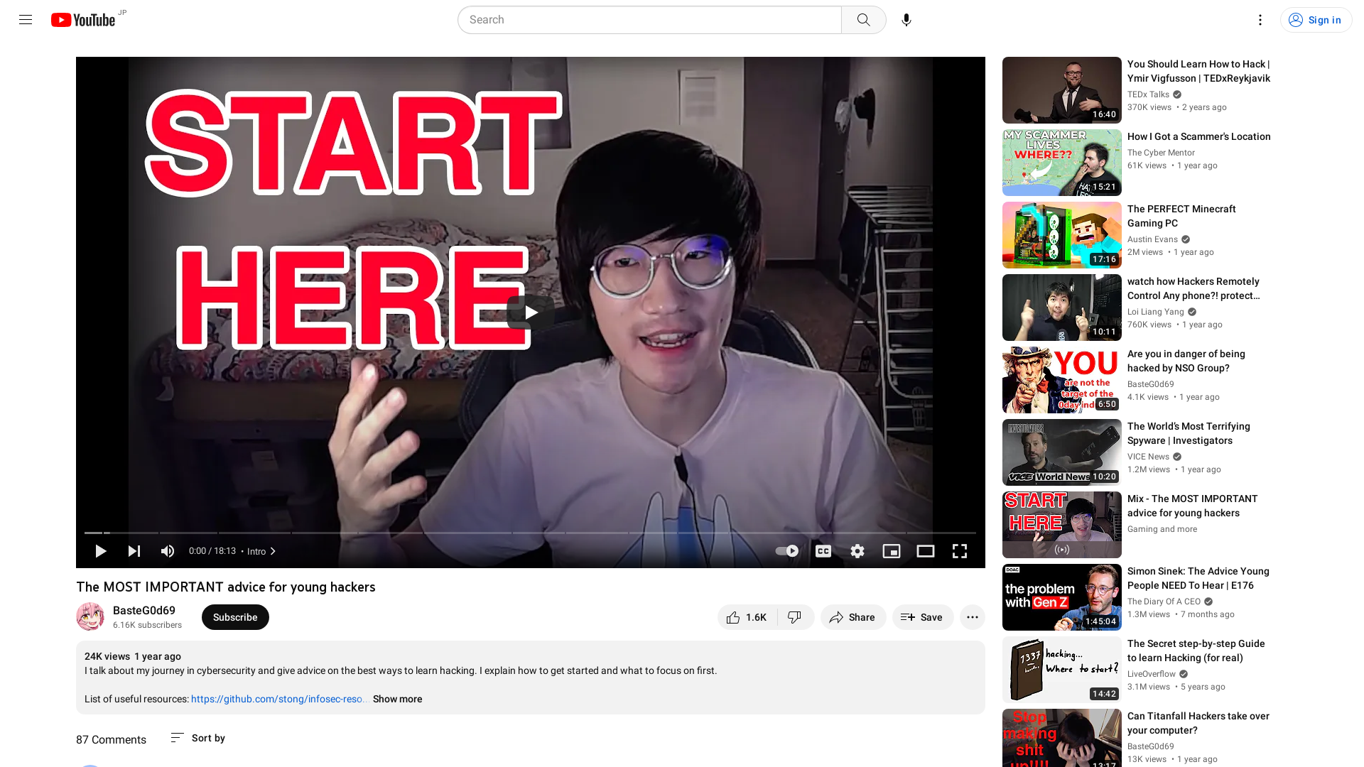 The MOST IMPORTANT advice for young hackers - YouTube