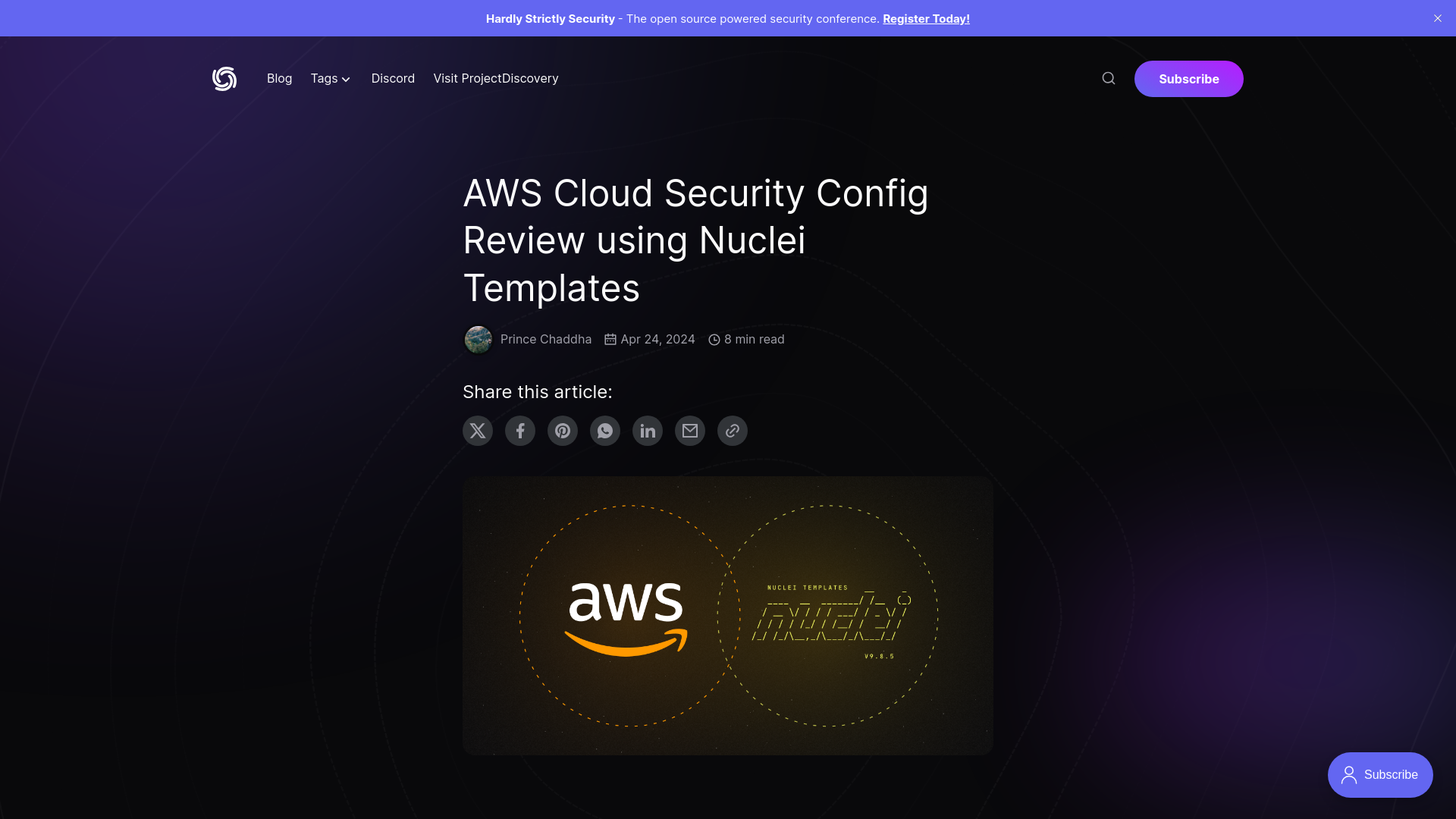 AWS Cloud Security Config Review using Nuclei Templates