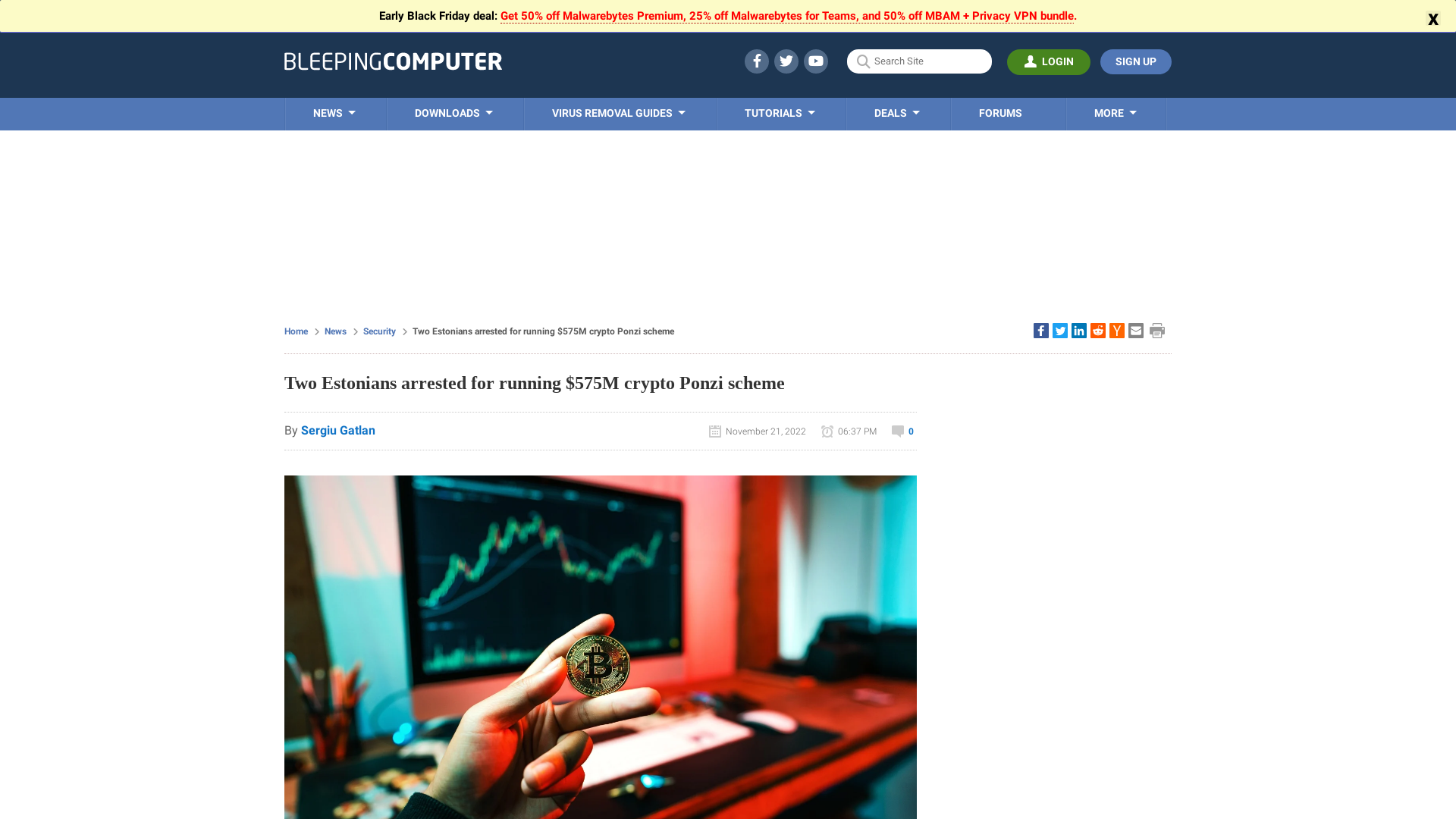 Two Estonians arrested for running $575M crypto Ponzi scheme