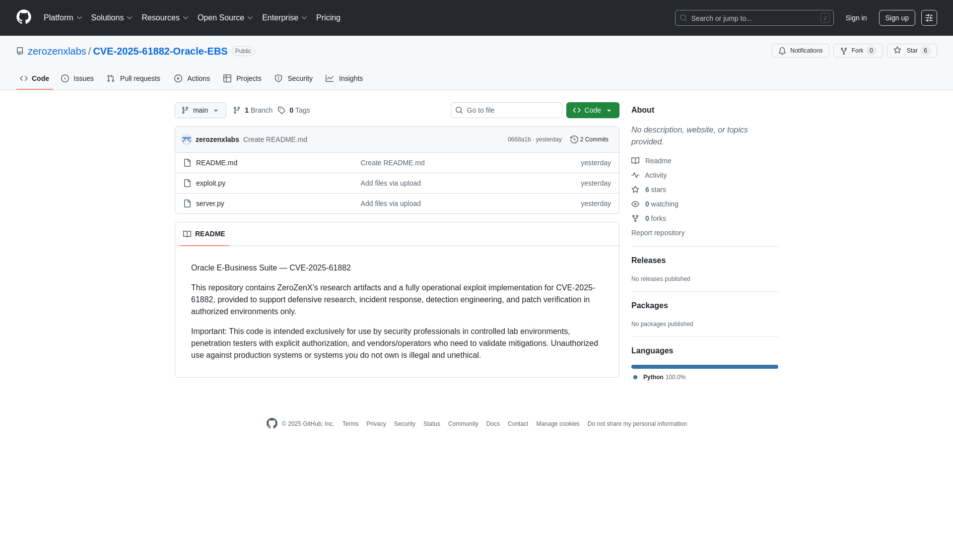 GitHub - zerozenxlabs/CVE-2025-61882-Oracle-EBS