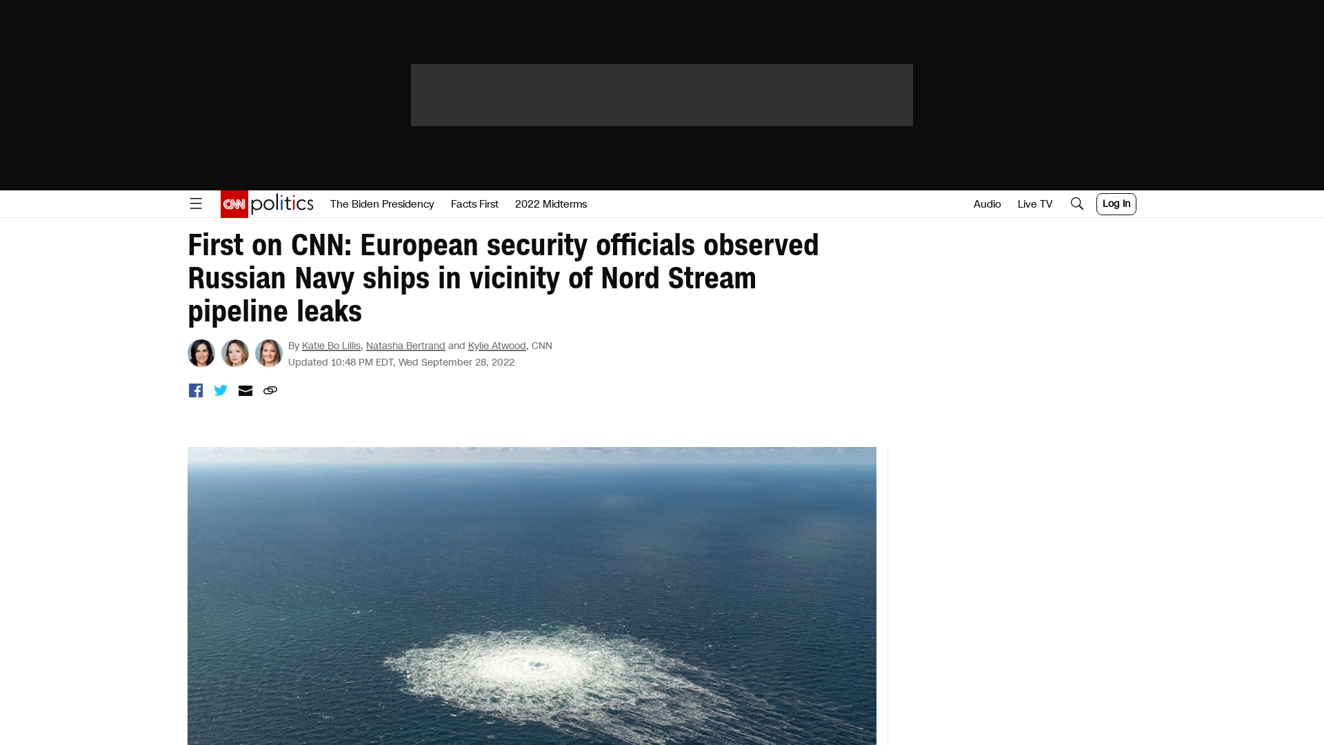 Nord Stream pipelines: European security officials observed Russian Navy ships in vicinity of leaks | CNN Politics