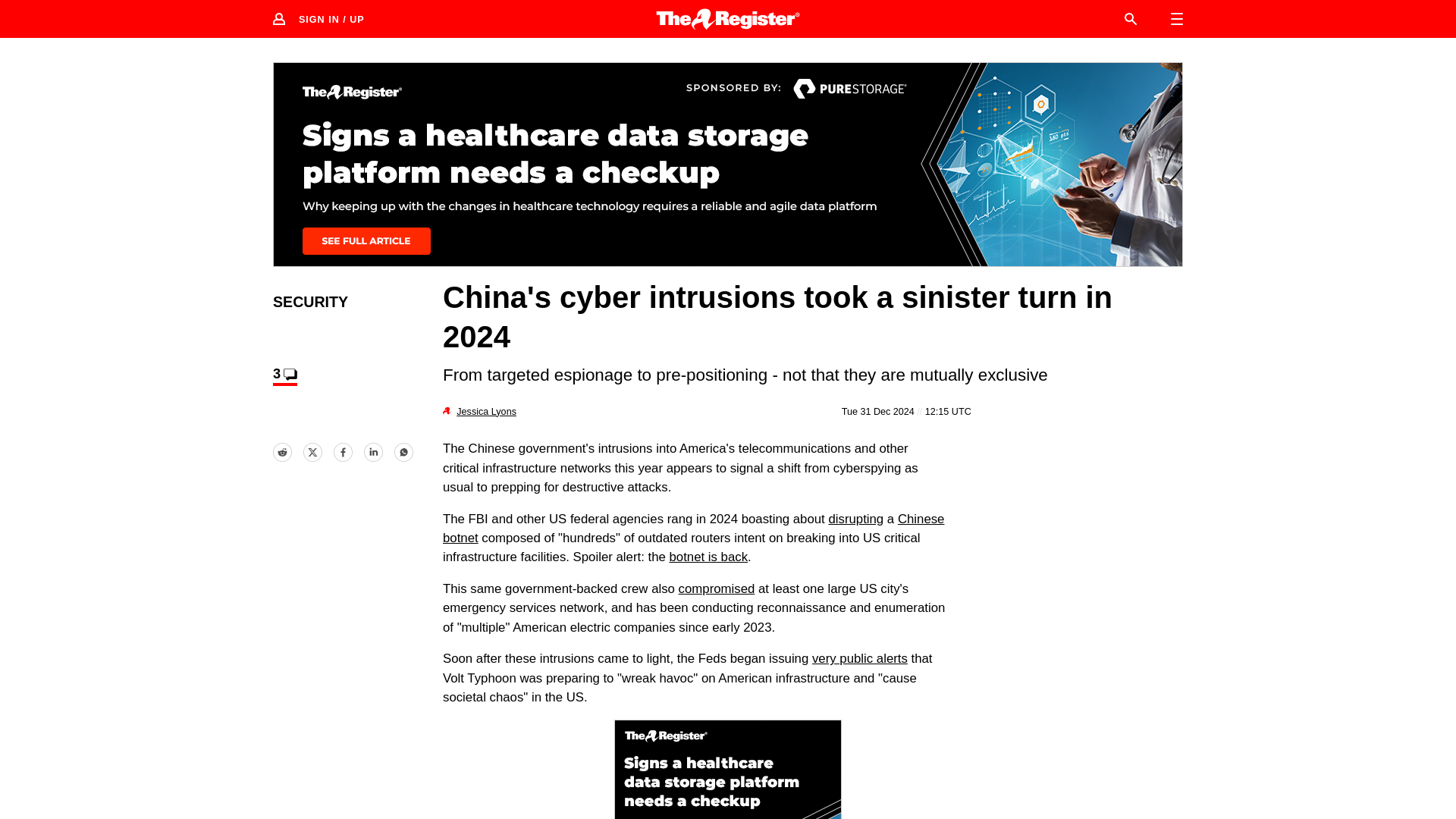 China's cyber intrusions turns sinister in 2024 • The Register