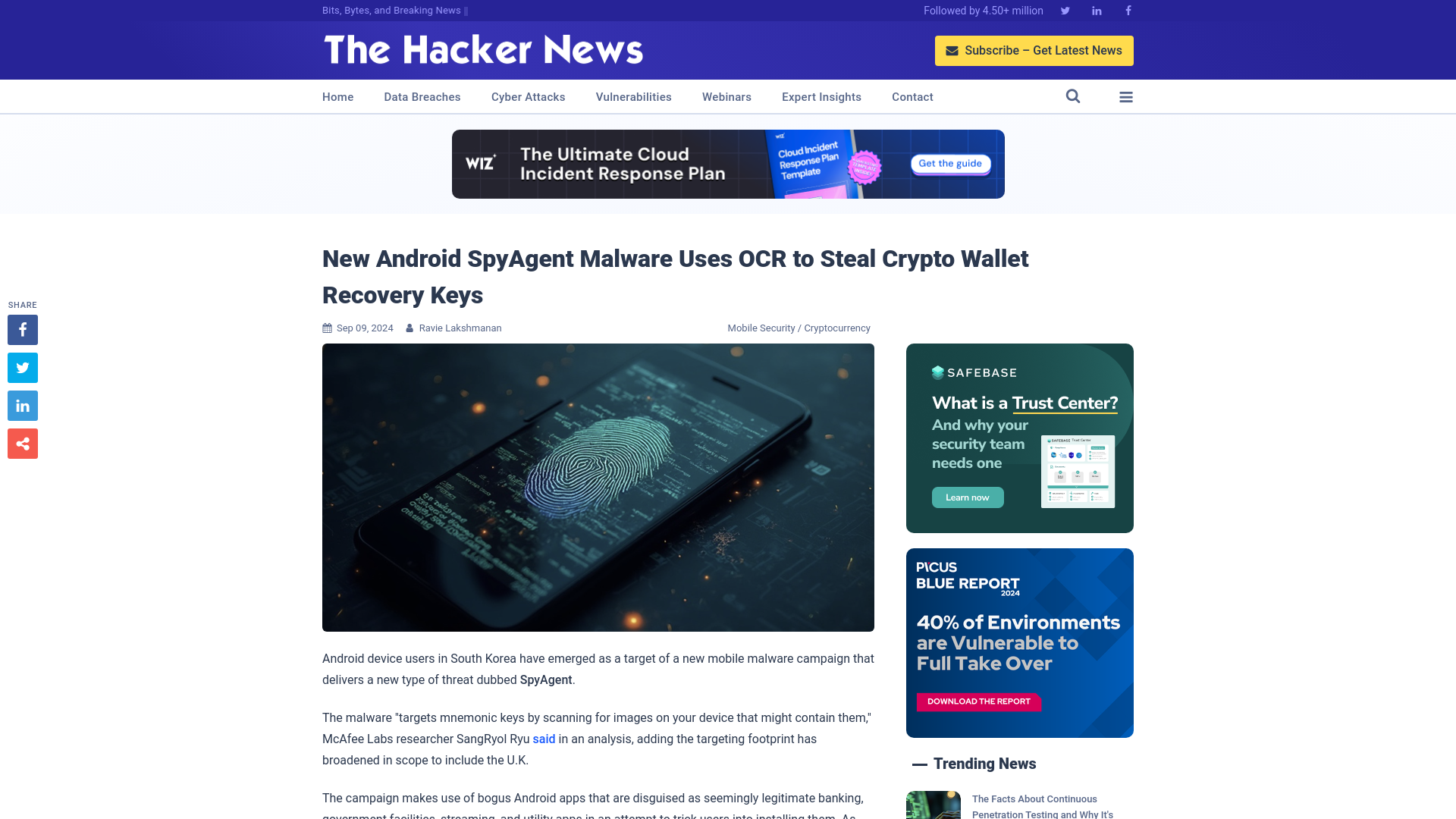 New Android SpyAgent Malware Uses OCR to Steal Crypto Wallet Recovery Keys