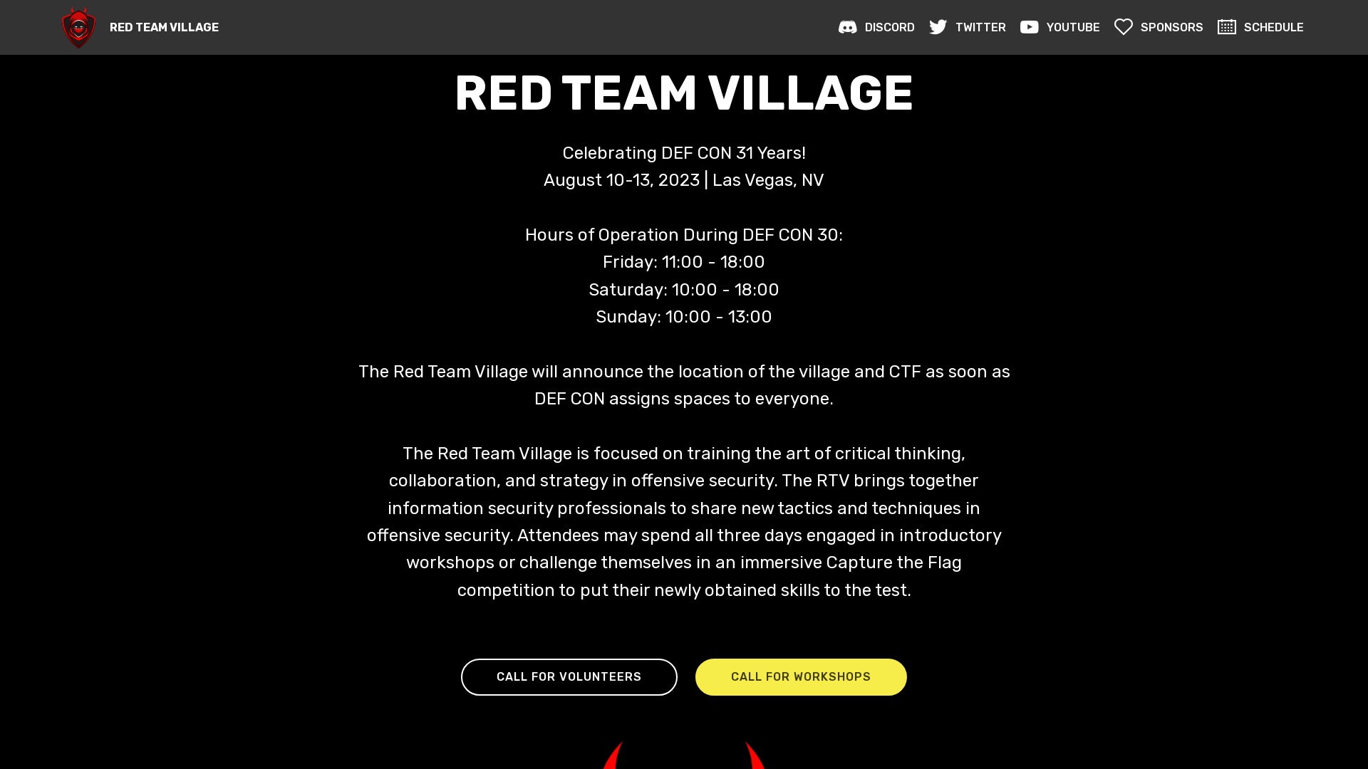 Red Team Village - Cybersecurity Training and Briefings