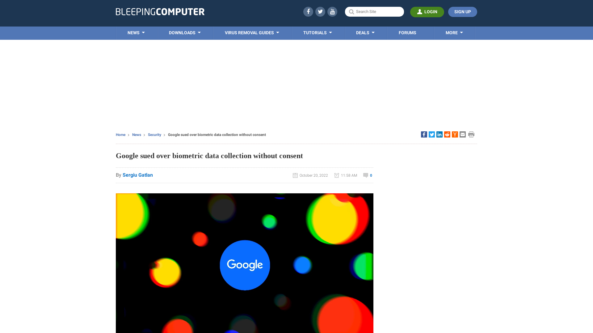 Google sued over biometric data collection without consent