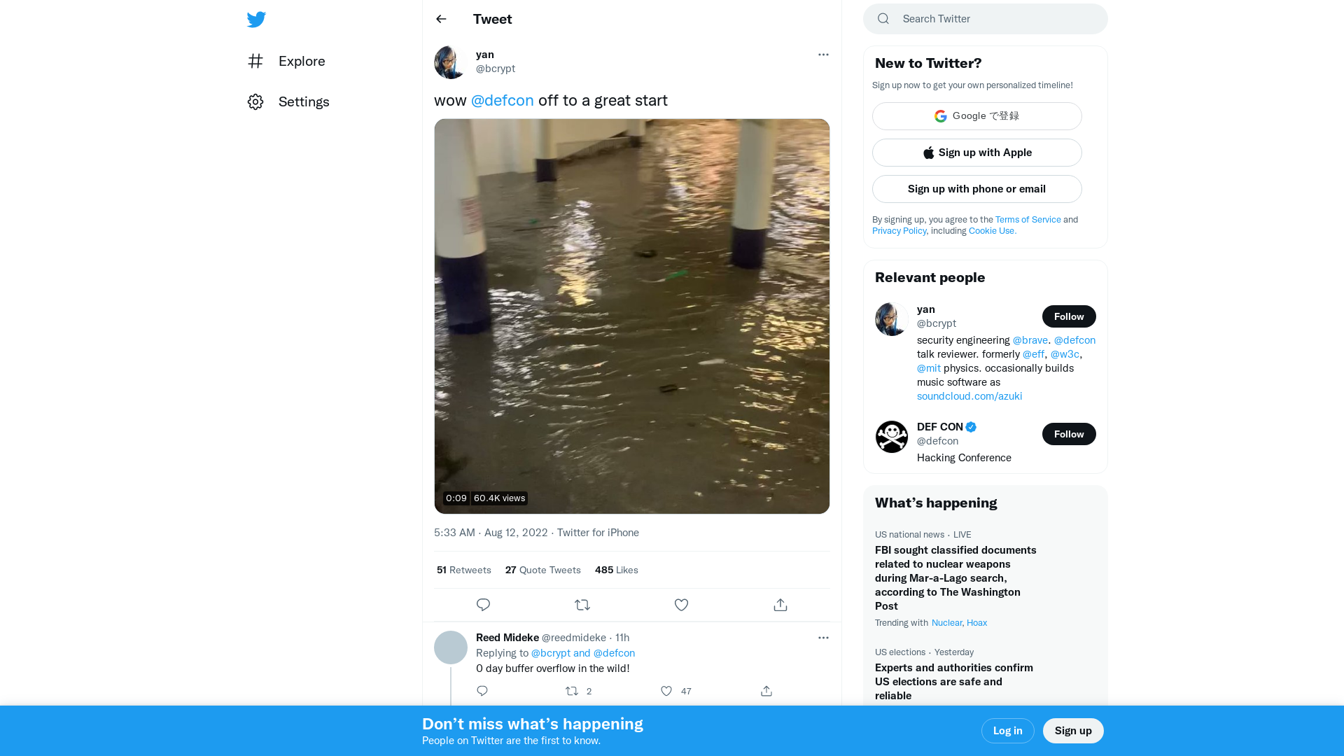 yan on Twitter: "wow @defcon off to a great start https://t.co/cZjiyBUDOB" / Twitter