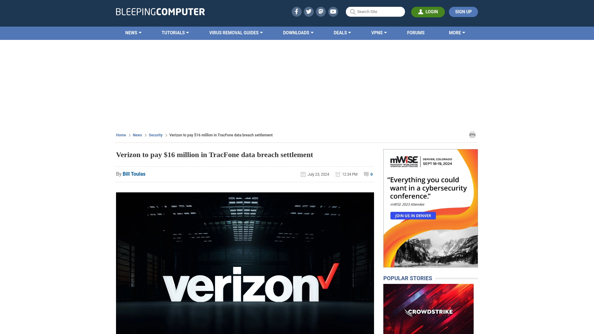 Verizon to pay $16 million in TracFone data breach settlement