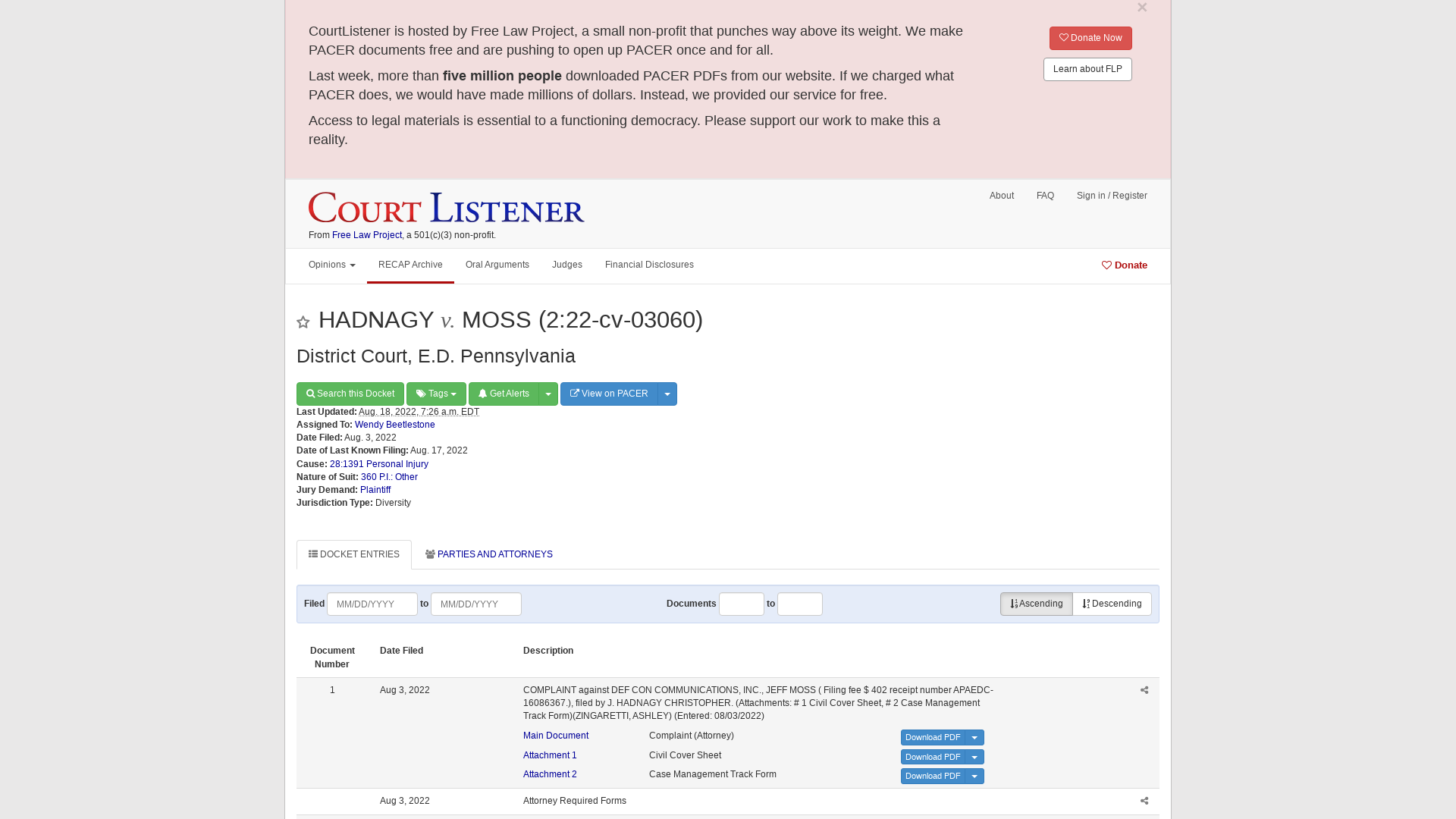 HADNAGY v. MOSS, 2:22-cv-03060 – CourtListener.com