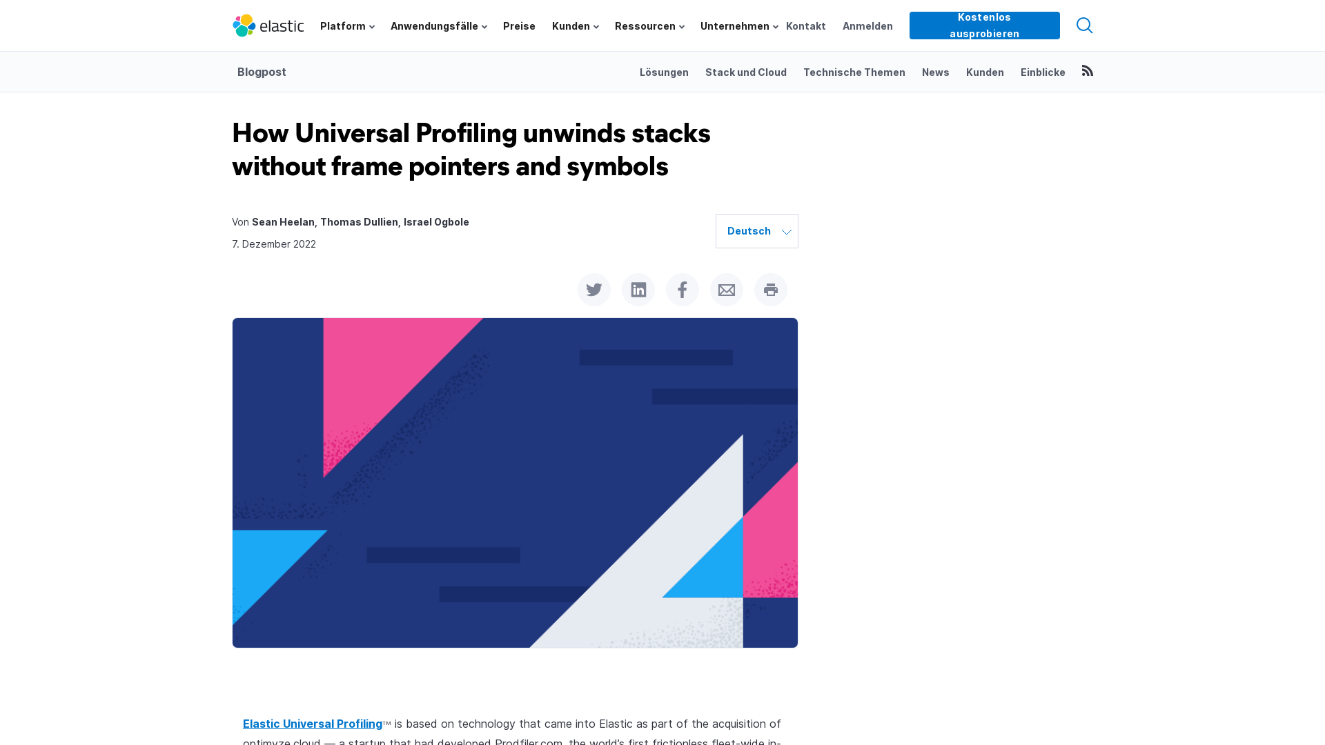 System profiling that unwinds stack without frame pointers and symbols | Elastic Blog
