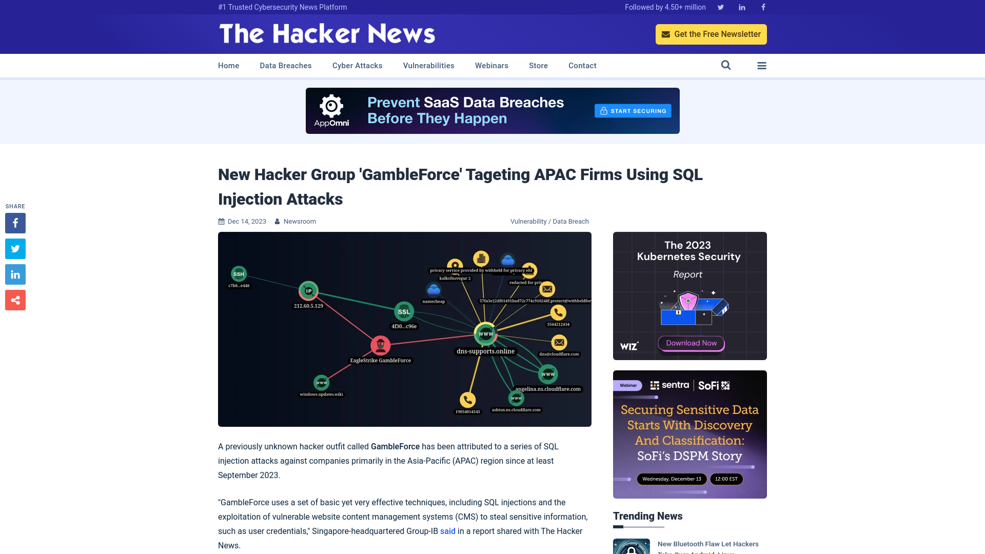 New Hacker Group 'GambleForce' Tageting APAC Firms Using SQL Injection Attacks