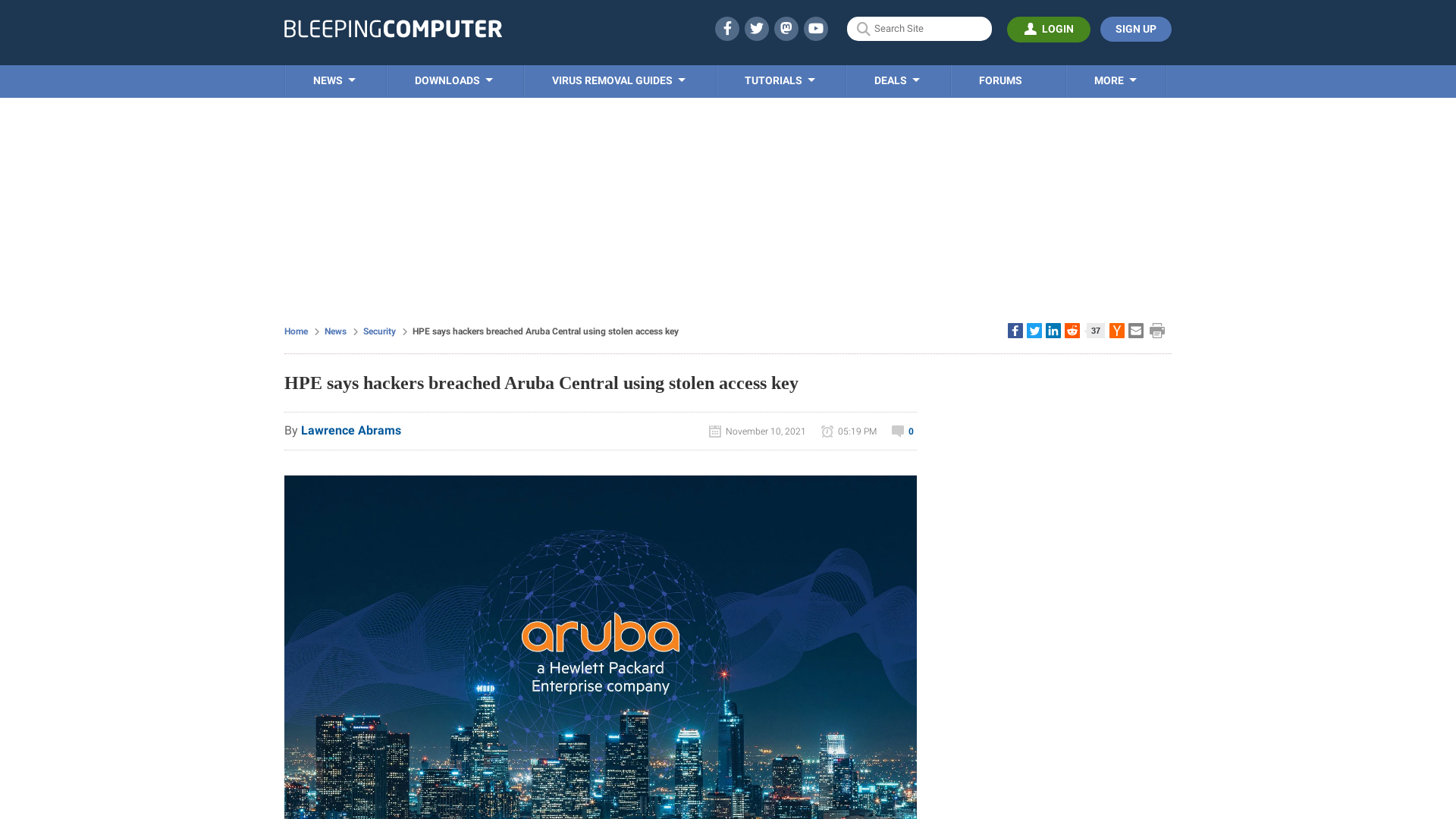 HPE says hackers breached Aruba Central using stolen access key