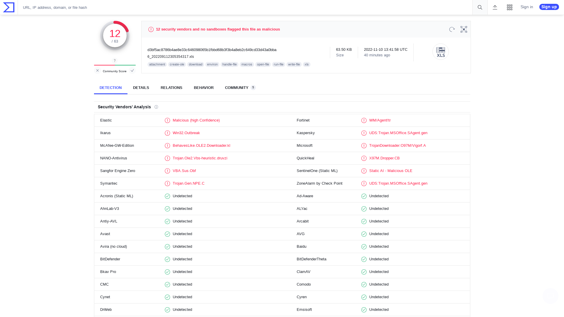 VirusTotal - File - d3bf5ac8786b4ae8e33c646098065b1fbbd68b3f3b4a8eb2c649cd33d43a0bba