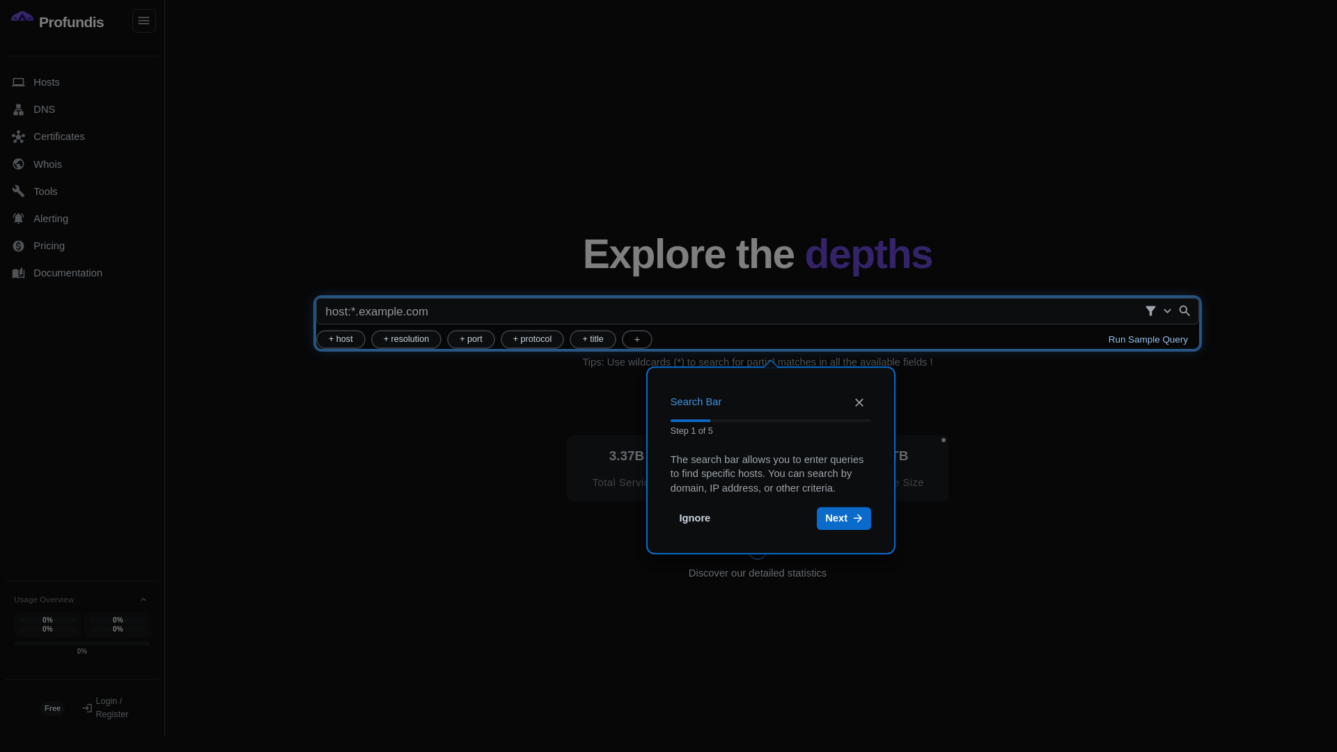 Profundis – Cybersecurity Search Engine for Asset Discovery