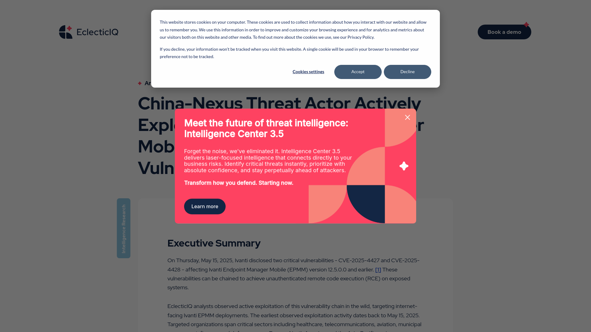 China-Nexus Threat Actor Actively Exploiting Ivanti Endpoint Manager Mobile (CVE-2025-4428) Vulnerability