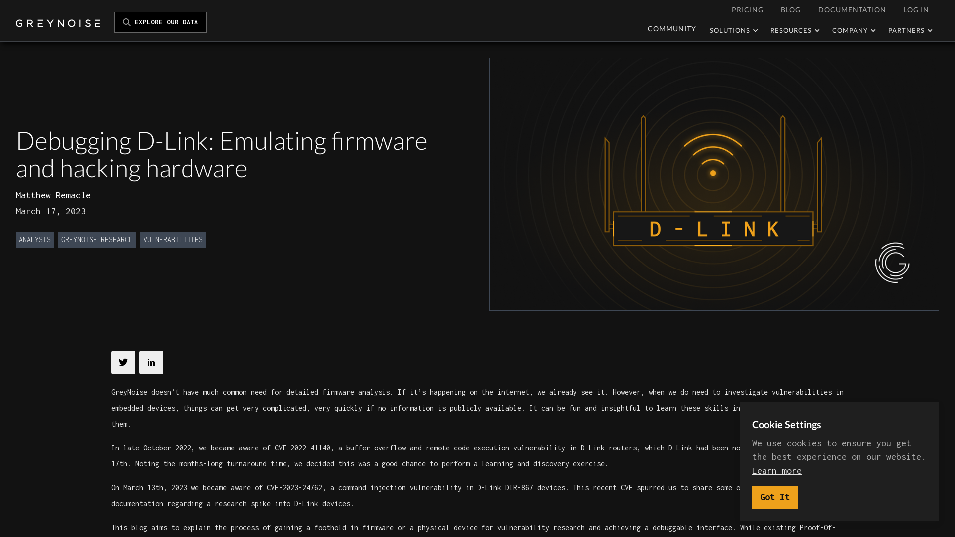 Debugging D-Link: Emulating firmware and hacking hardware