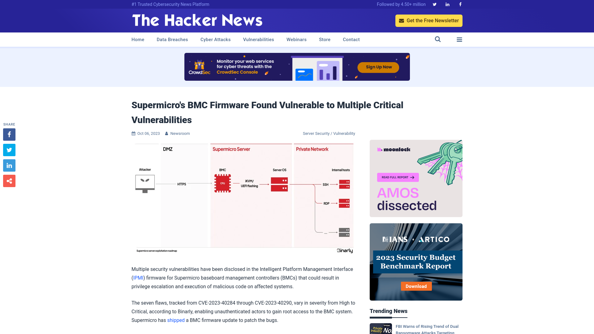 Supermicro's BMC Firmware Found Vulnerable to Multiple Critical Vulnerabilities