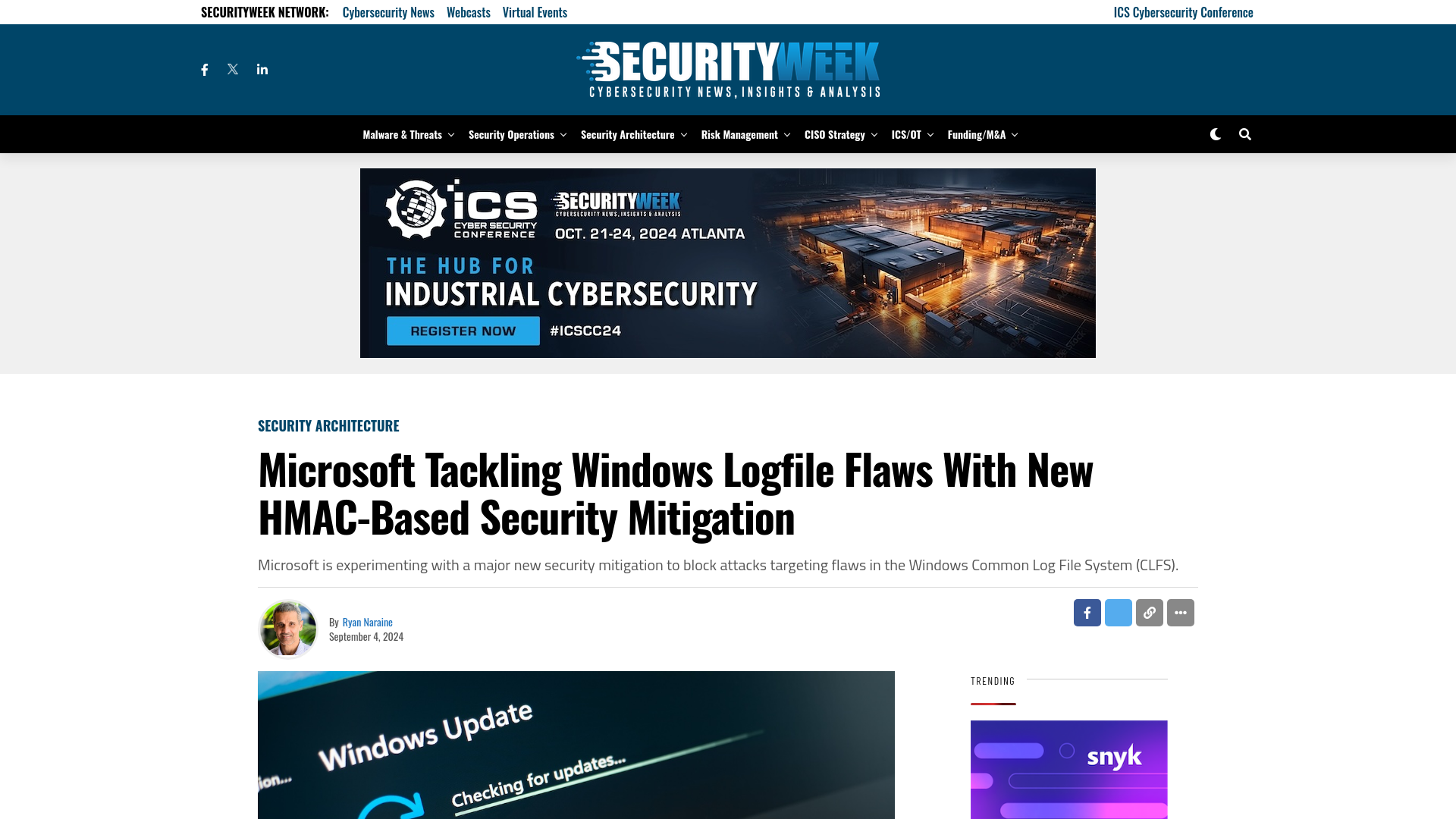 Microsoft Tackling Windows Logfile Flaws With New HMAC-Based Security Mitigation - SecurityWeek