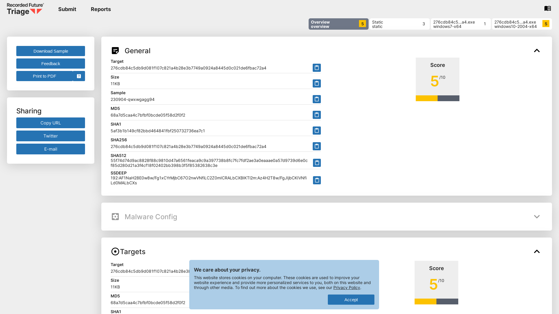 Triage | Malware sandboxing report by Hatching Triage