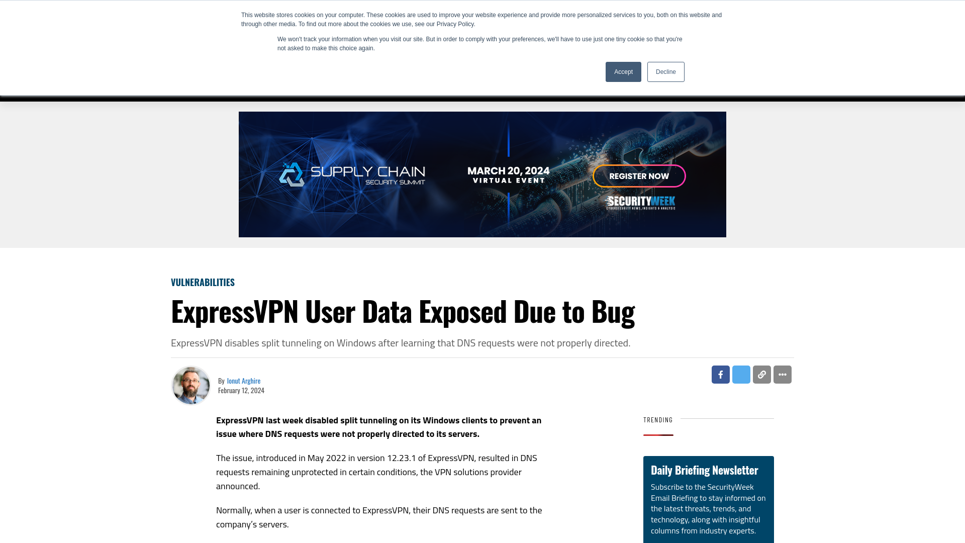 ExpressVPN User Data Exposed Due to Bug - SecurityWeek