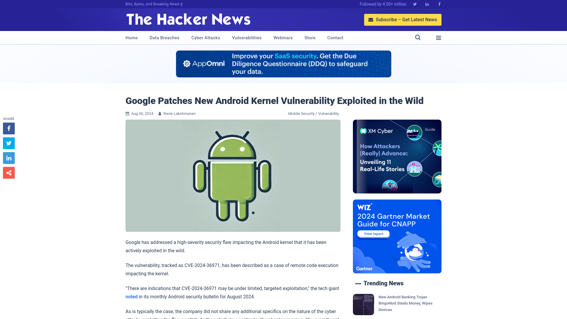 Google Patches New Android Kernel Vulnerability Exploited in the Wild