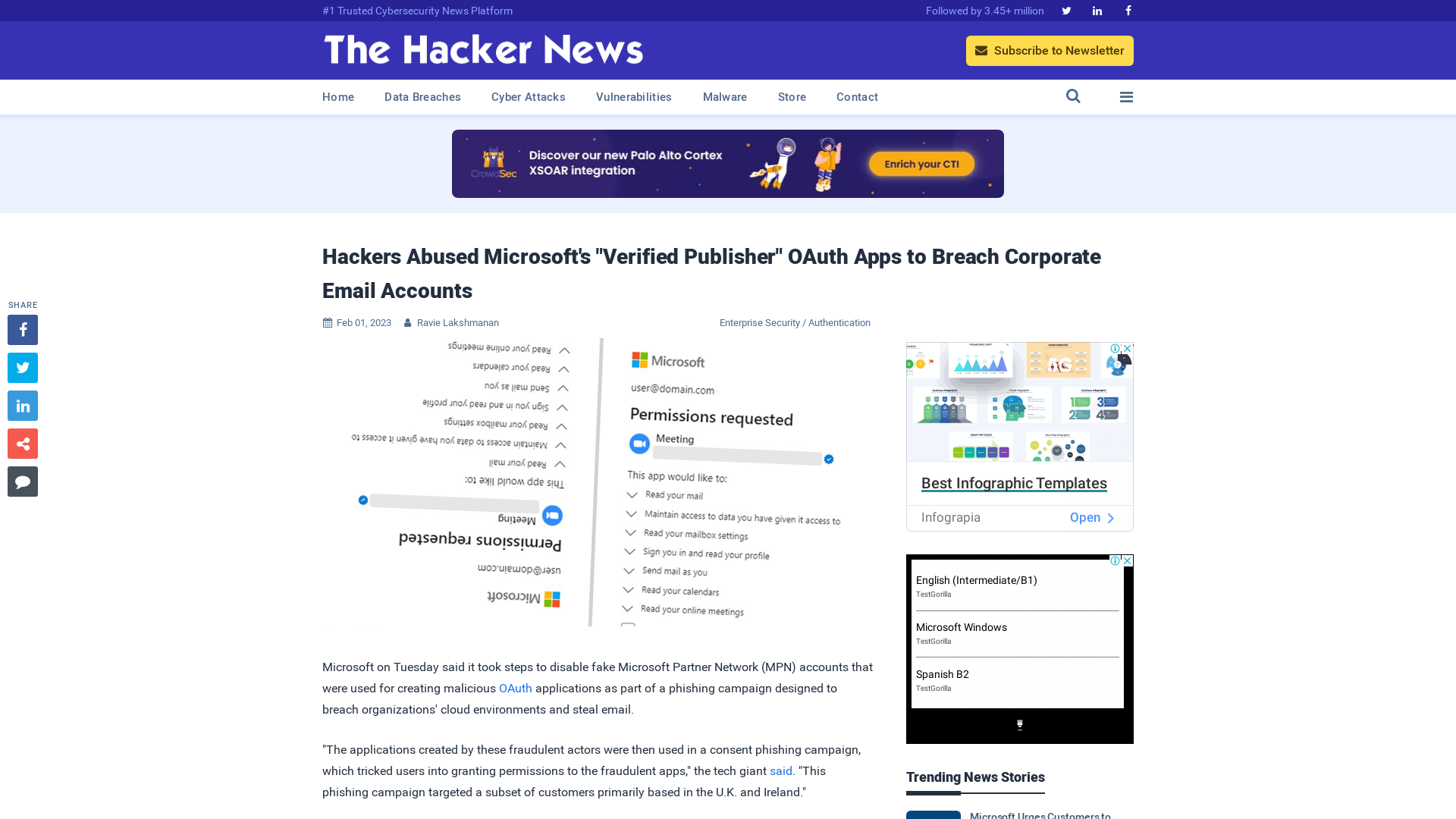 Hackers Abused Microsoft's "Verified Publisher" OAuth Apps to Breach Corporate Email Accounts