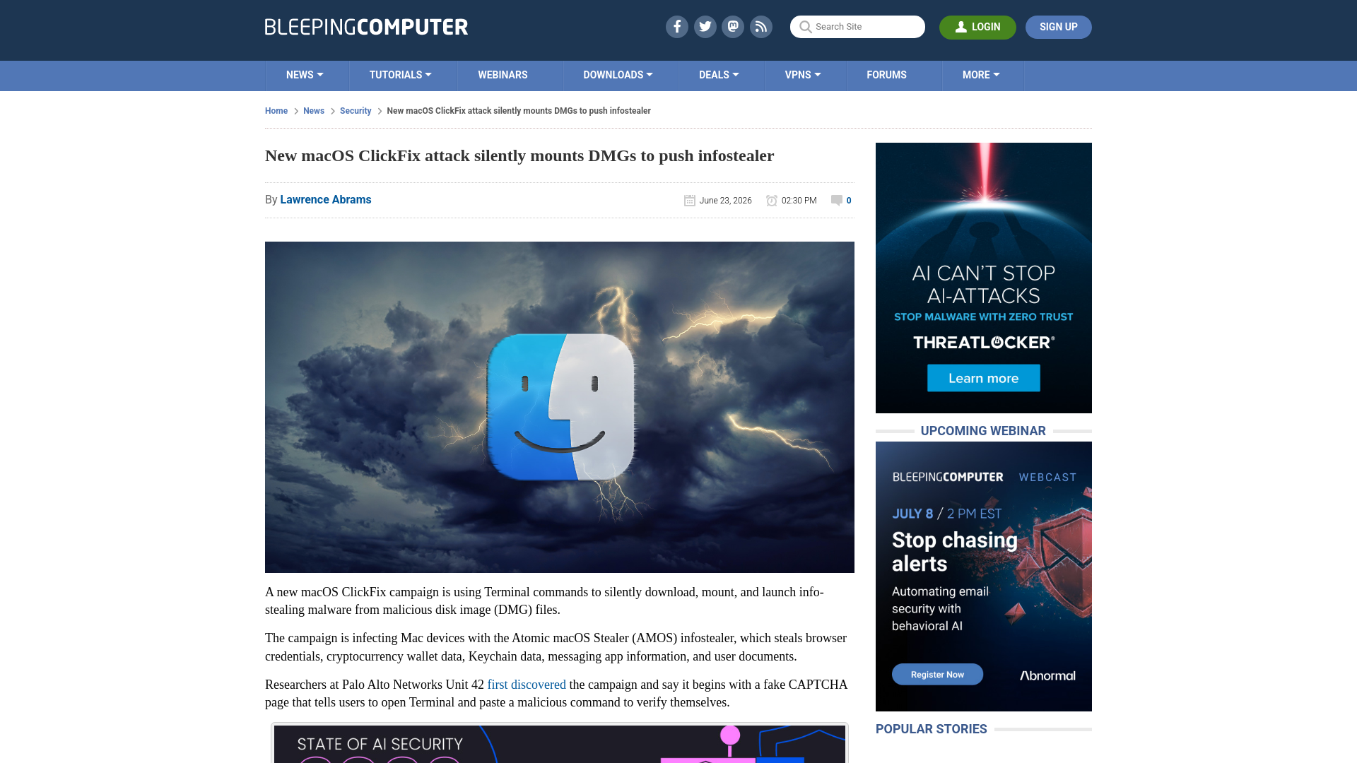 New macOS ClickFix attack silently mounts DMGs to push infostealer