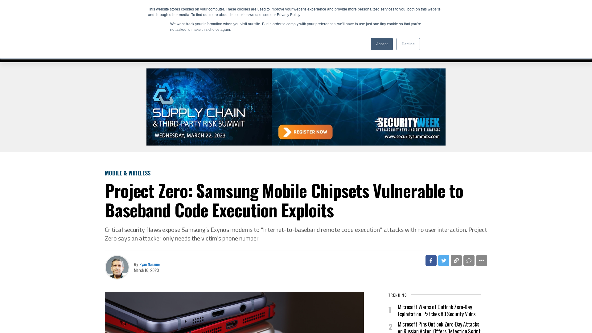 Project Zero: Samsung Mobile Chipsets Vulnerable to Baseband Code Execution Exploits - SecurityWeek