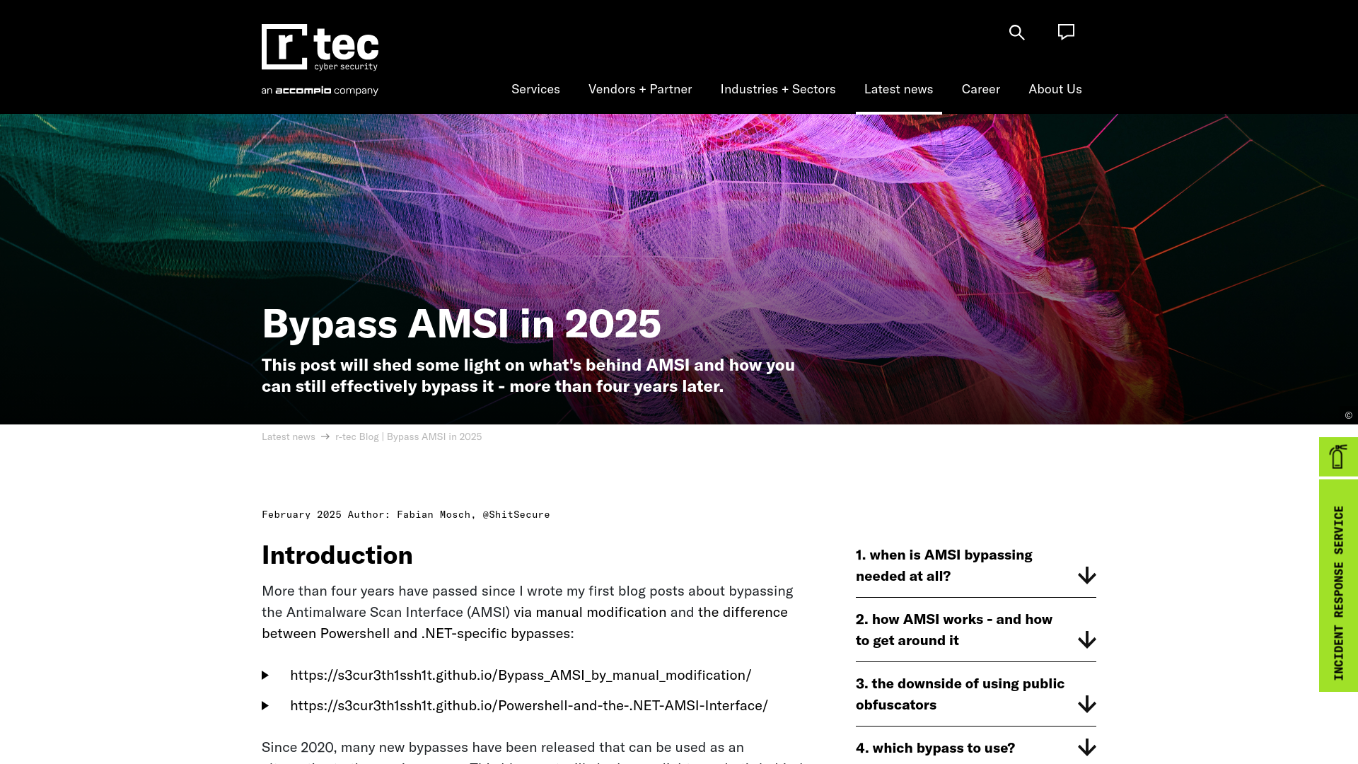 Blog Bypass AMSI in 2025 - r-tec Cyber Security