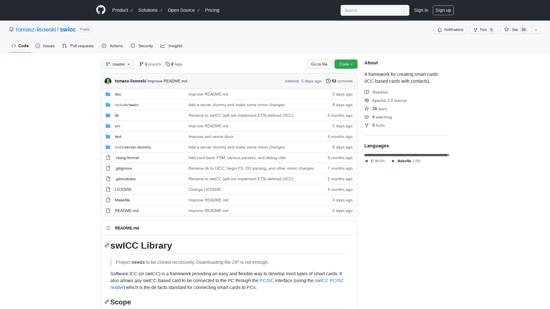 GitHub - tomasz-lisowski/swicc: A framework for creating smart cards (ICC-based cards with contacts).