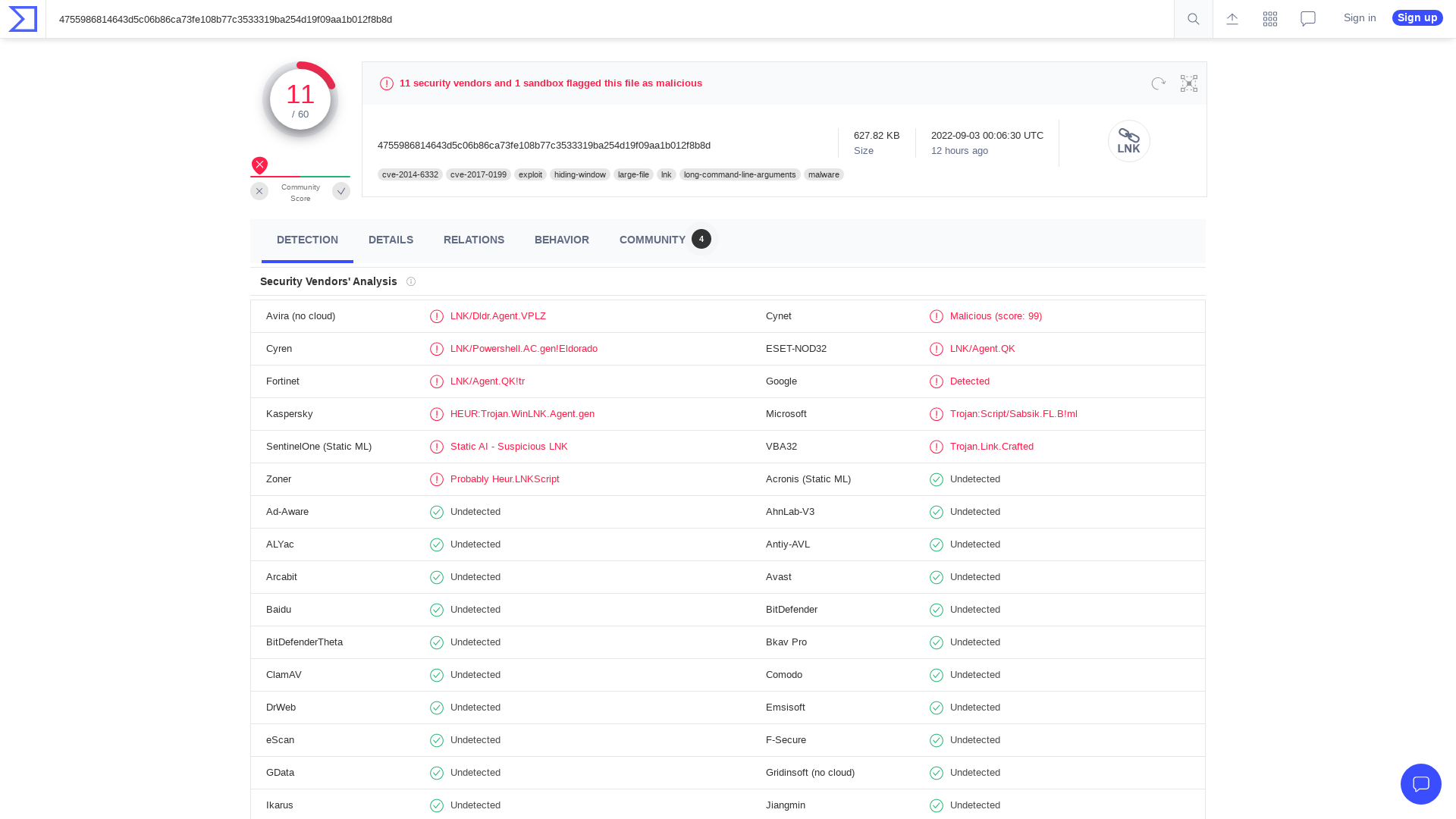 VirusTotal - File - 4755986814643d5c06b86ca73fe108b77c3533319ba254d19f09aa1b012f8b8d