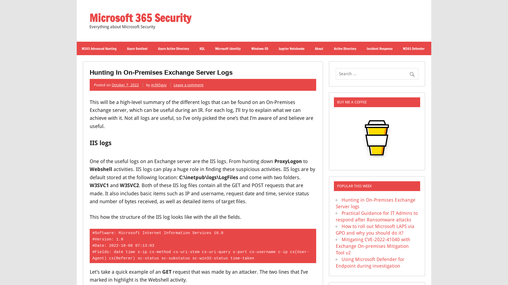 Hunting in On-Premises Exchange Server logs | Microsoft 365 Security