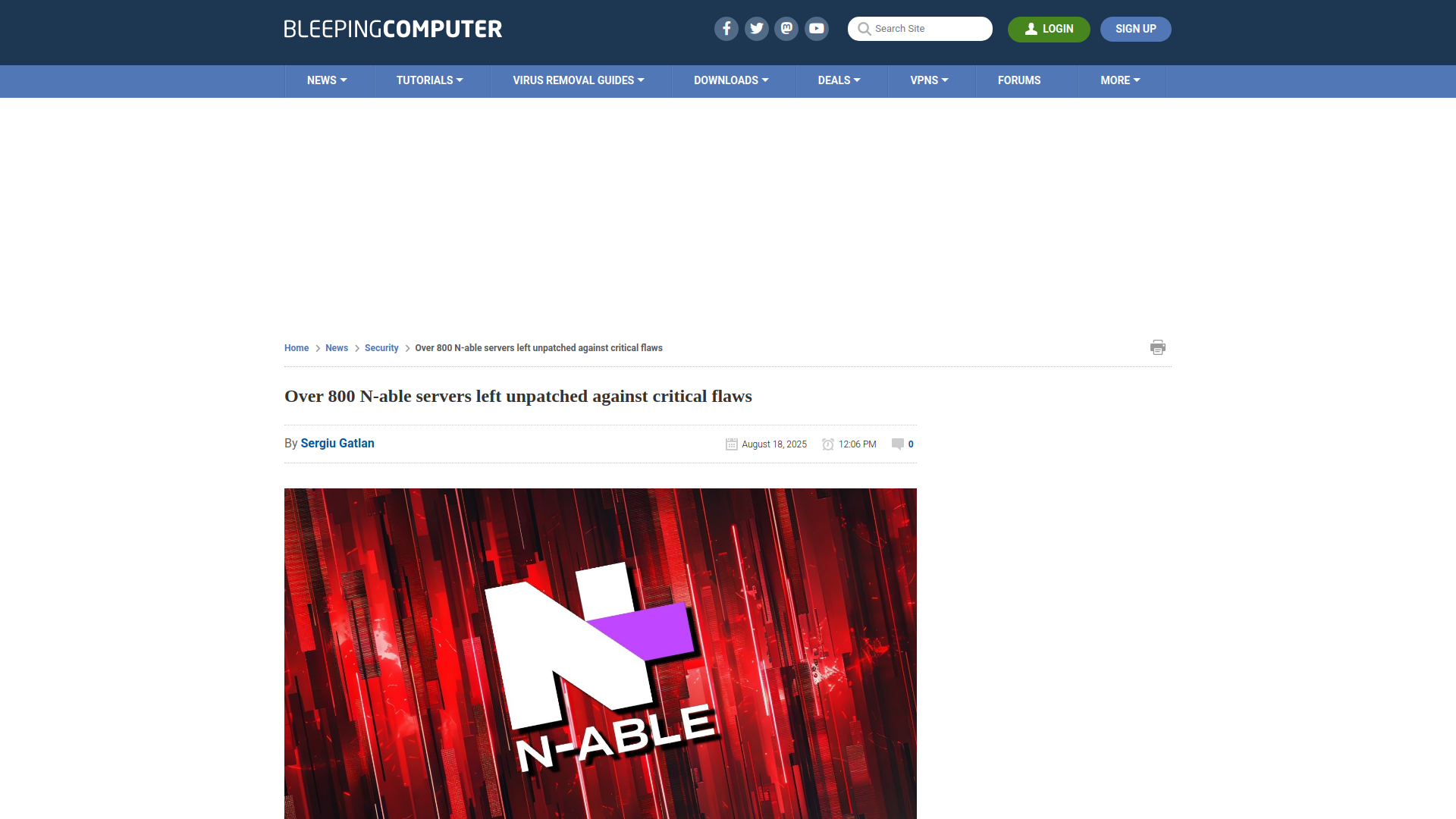 Over 800 N-able servers left unpatched against critical flaws