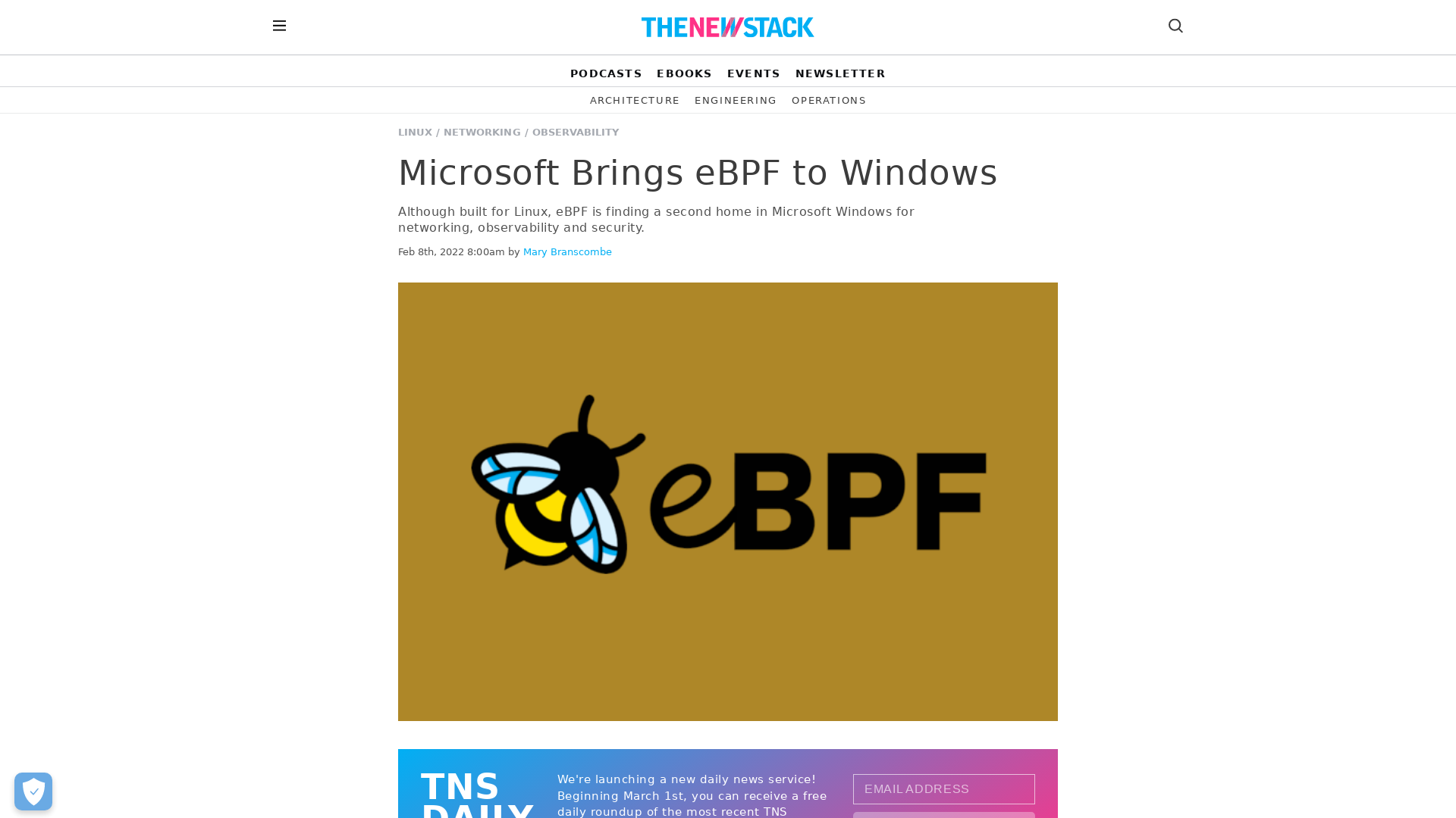 Microsoft Brings eBPF to Windows - The New Stack