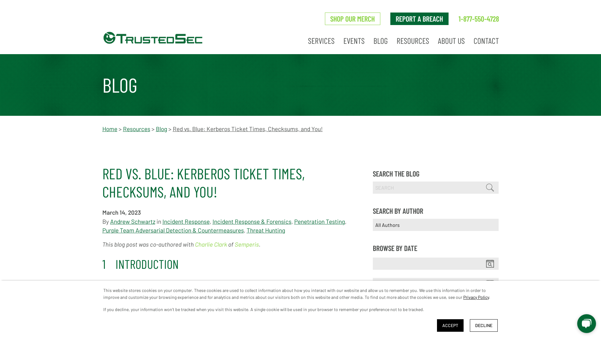Red vs. Blue: Kerberos Ticket Times, Checksums, and You! - TrustedSec