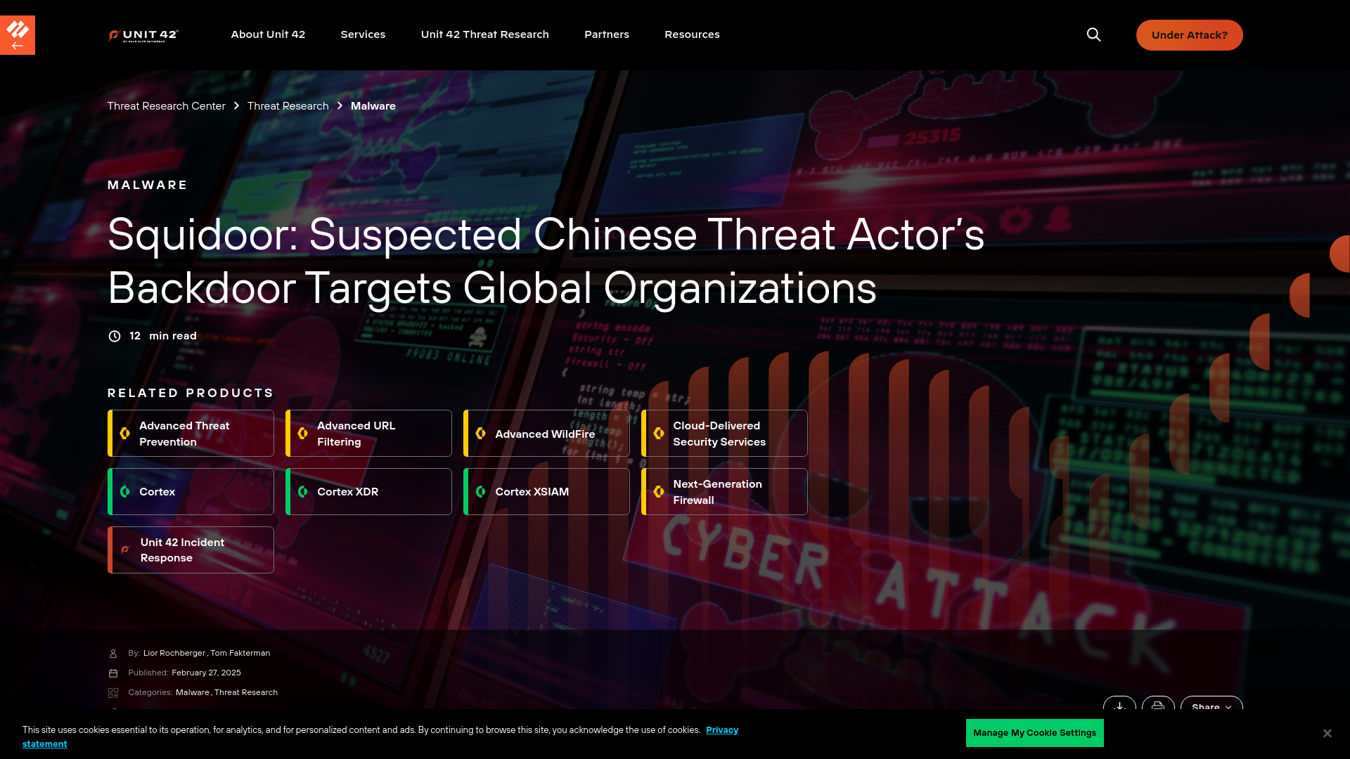 Squidoor: Suspected Chinese Threat Actor’s Backdoor Targets Global Organizations