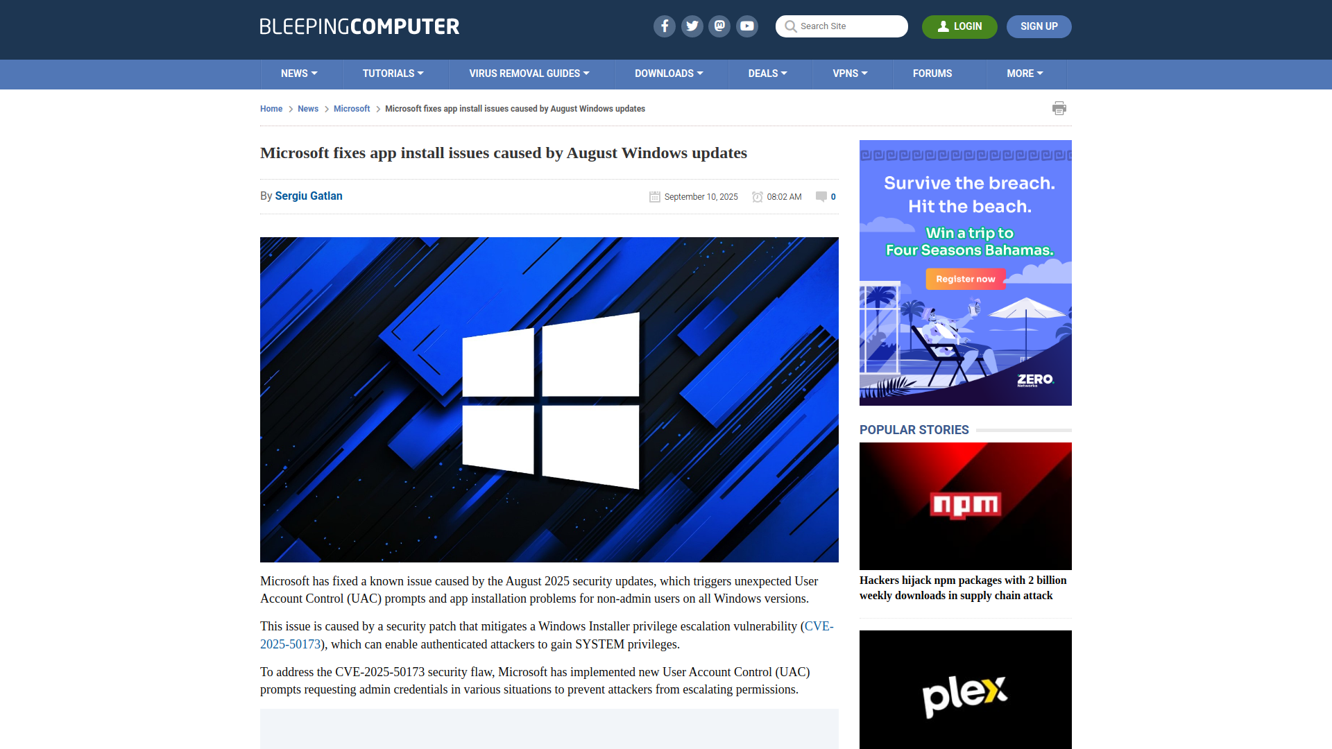 Microsoft fixes app install issues caused by August Windows updates