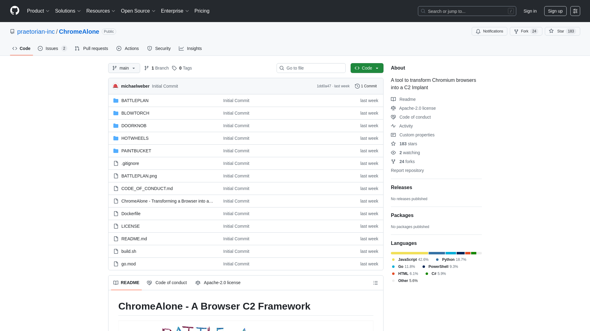GitHub - praetorian-inc/ChromeAlone: A tool to transform Chromium browsers into a C2 Implant