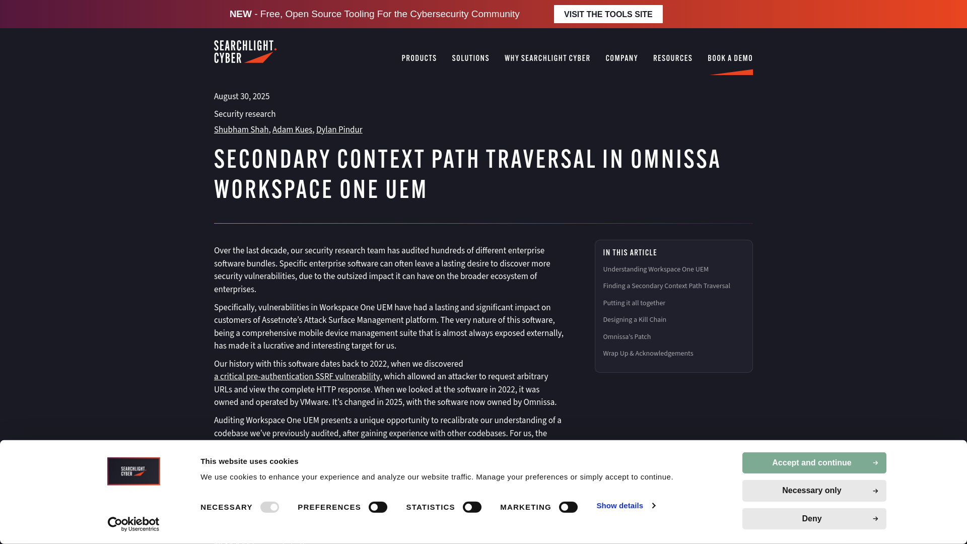 Secondary Context Path Traversal in Omnissa Workspace ONE UEM › Searchlight Cyber