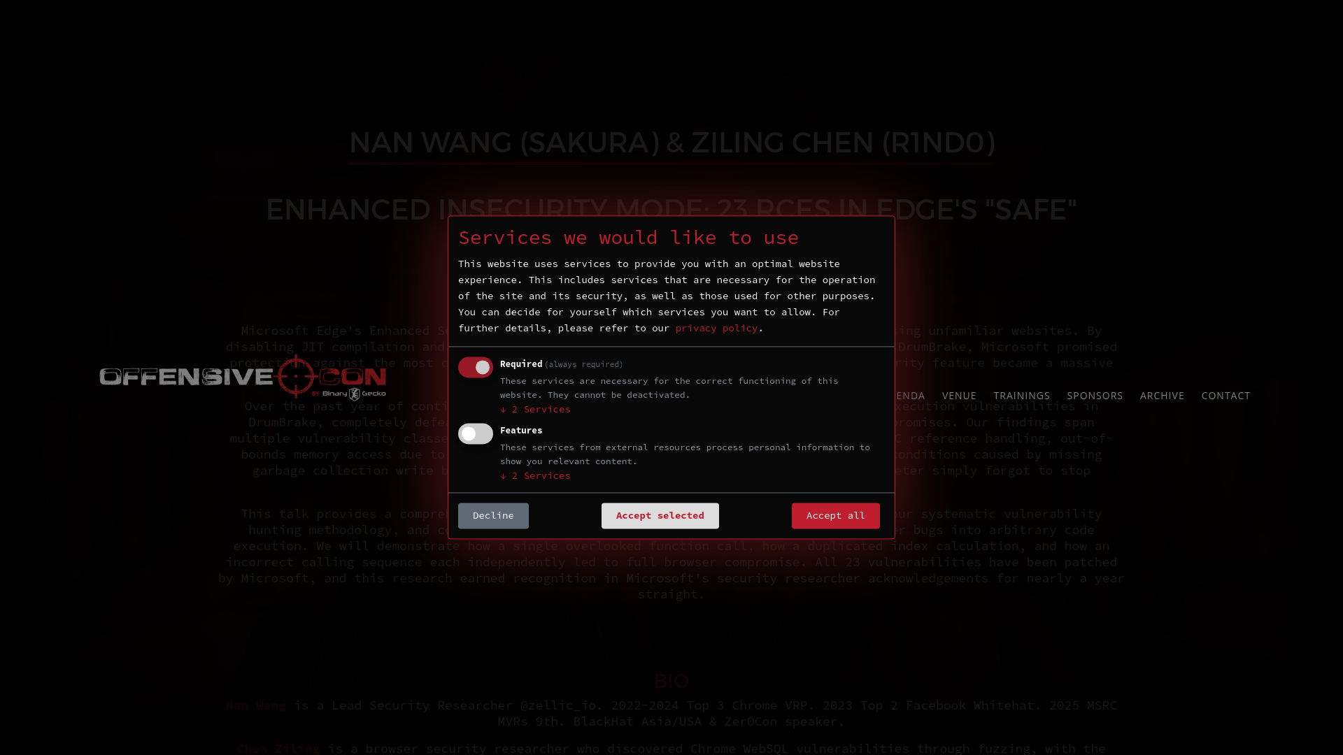 Nan Wang (sakura) & Ziling Chen (R1nd0) | OffensiveCon