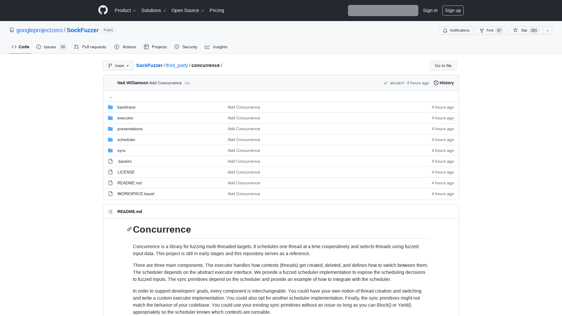 SockFuzzer/third_party/concurrence at main · googleprojectzero/SockFuzzer · GitHub
