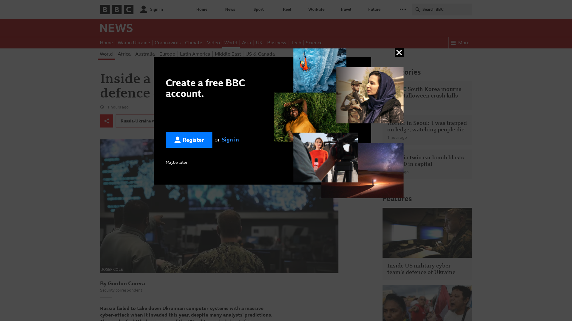 Inside a US military cyber team’s defence of Ukraine - BBC News