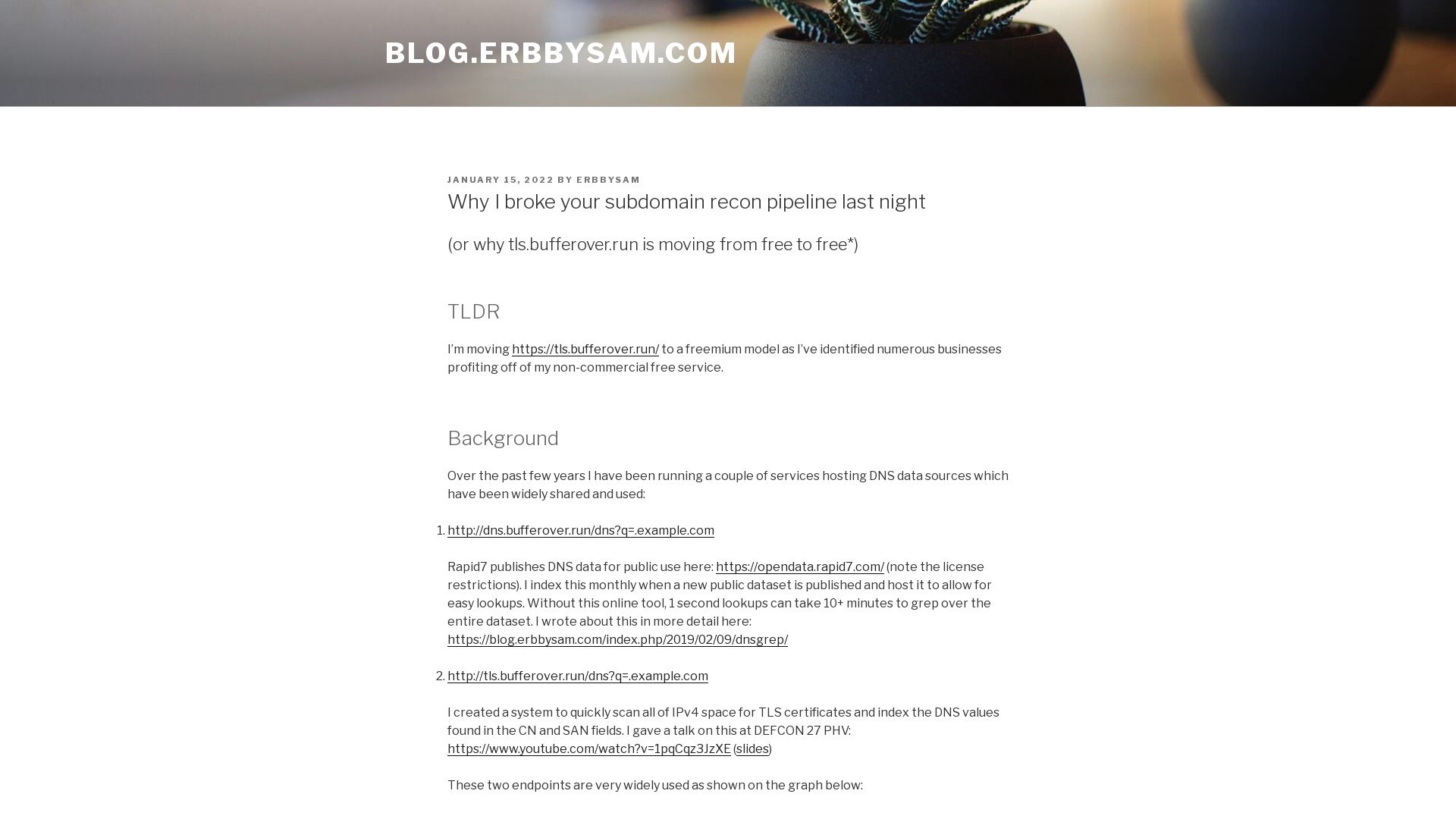 Why I broke your subdomain recon pipeline last night – blog.erbbysam.com